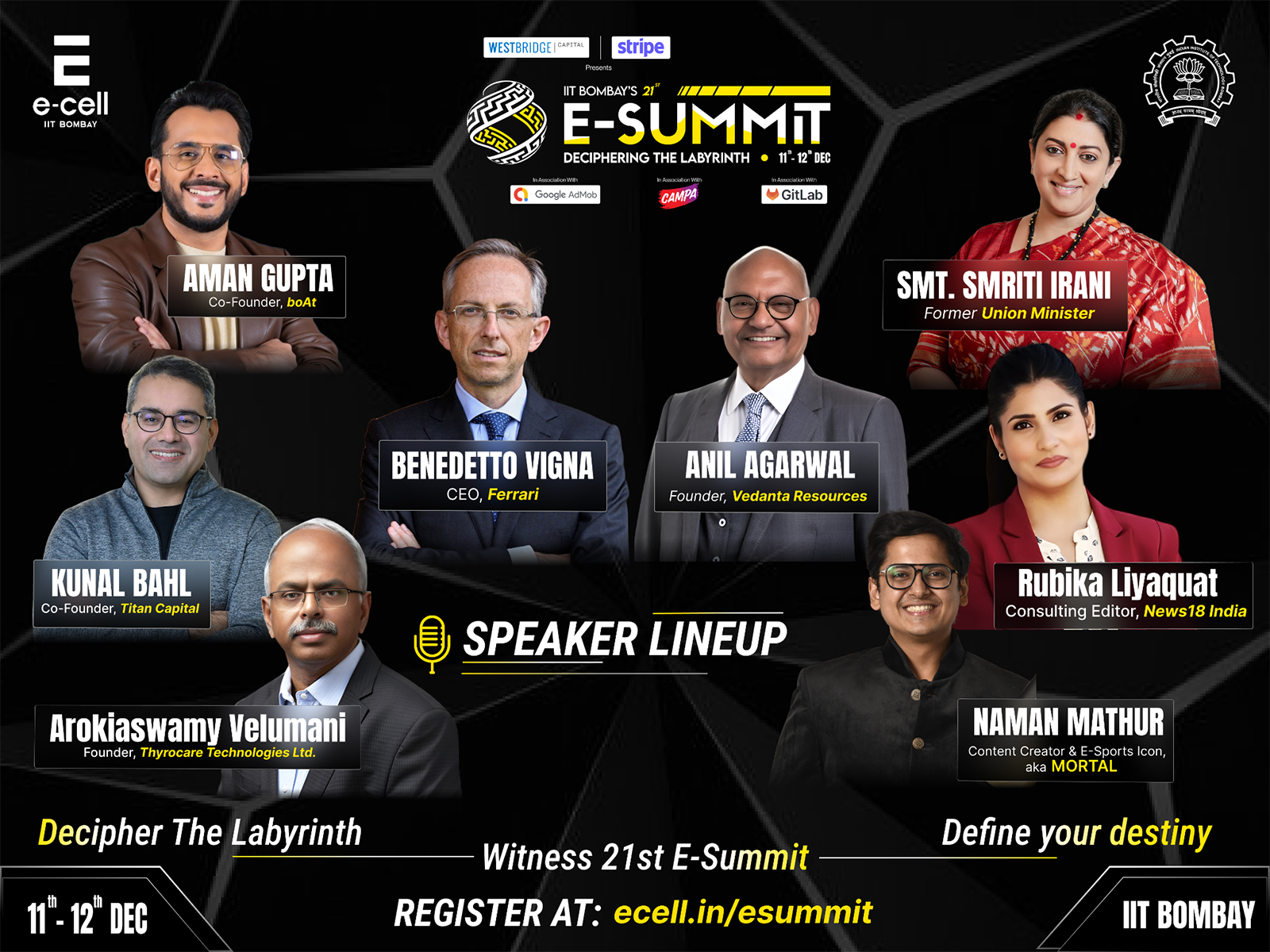 IIT Bombay Announces the 21st Edition of E-Summit, Asia's Largest Business Conclave on 11-12 December