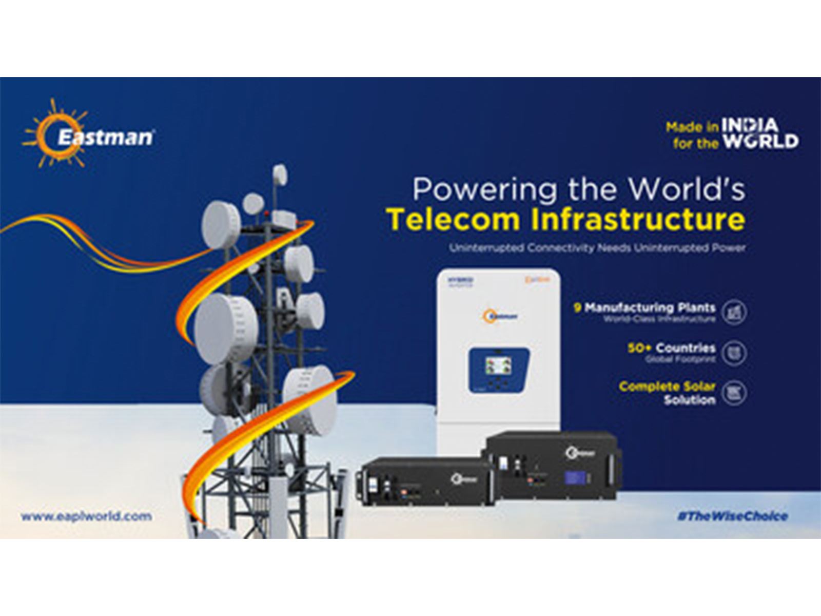 Eastman Auto & Power Accelerates Its Global Energy Portfolio with New Telecom Battery & Hybrid Inverter Range