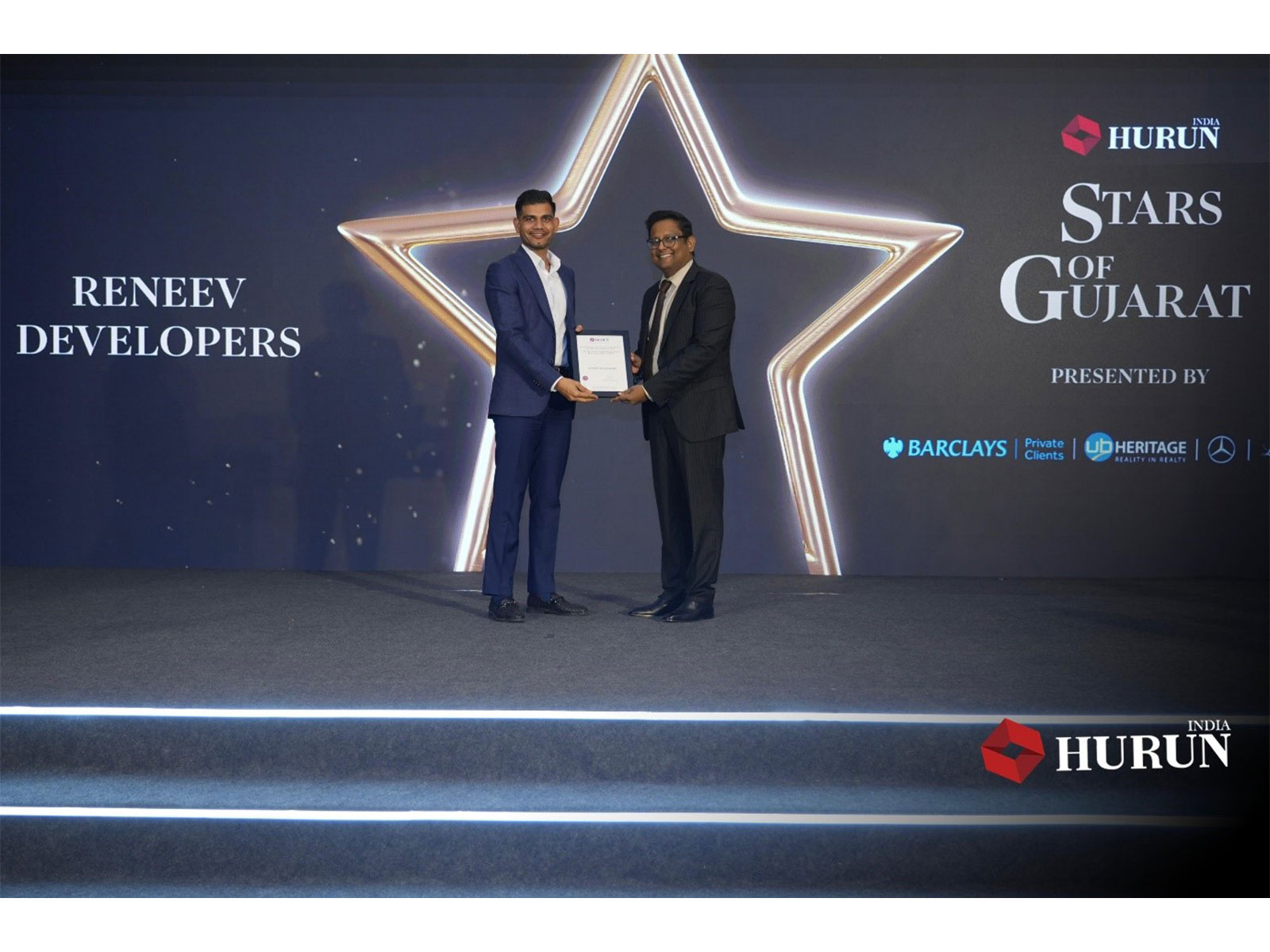 Reneev Developers CEO and MD Receives Hurun India Honour for Outstanding Contribution to Gujarat's Economy