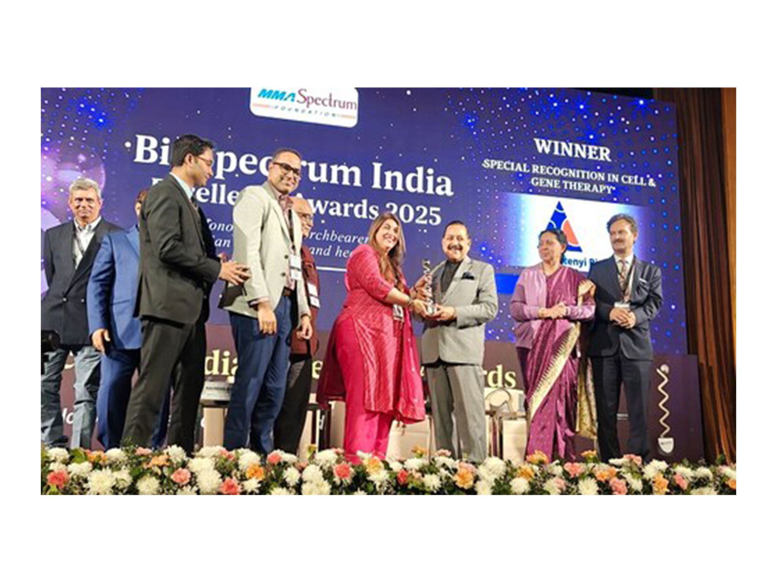 Dr Priya Kapoor G Hingorani, MD, Miltenyi Biotec India and Southeast Asia, accepted the award Special Recognition for Pioneering Work in Cell & Gene Therapy at BioSpectrum India Excellence 2025