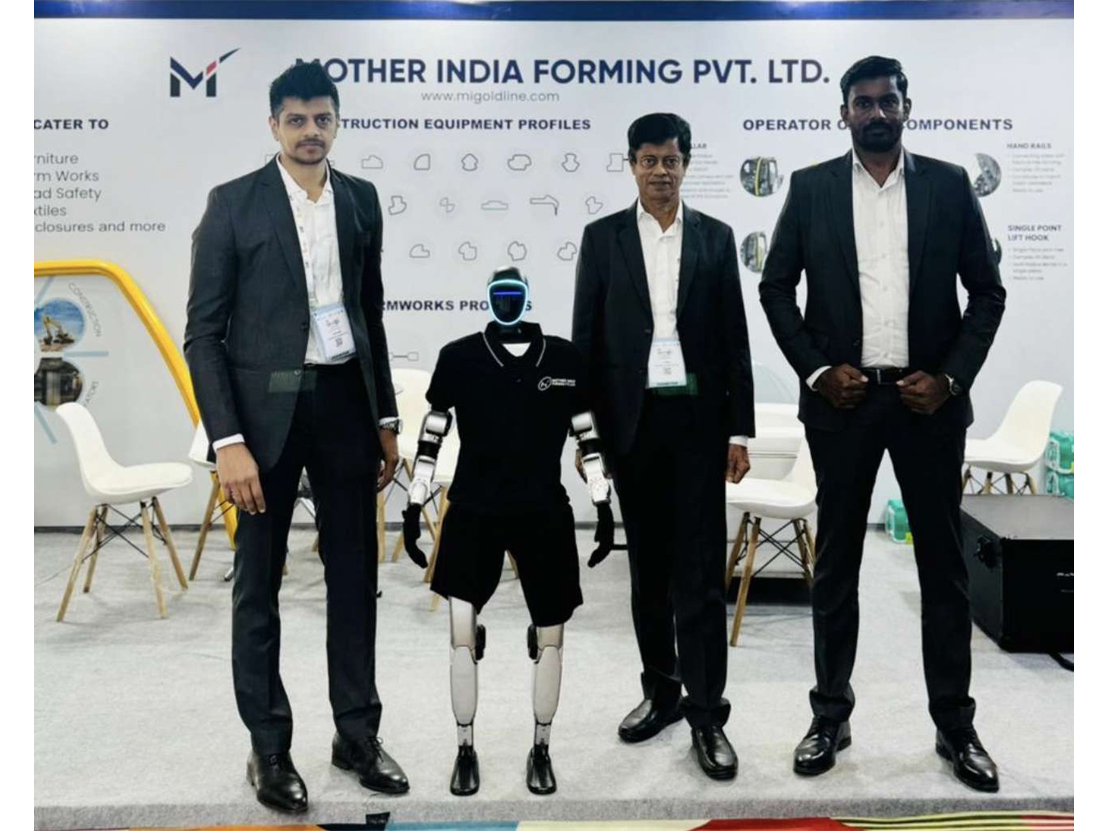 Mother India Forming Showcases Humanoid & Quadruped Robots at EXCON Bengaluru, Accelerating India's Leap in Precision Cold-Roll Forming