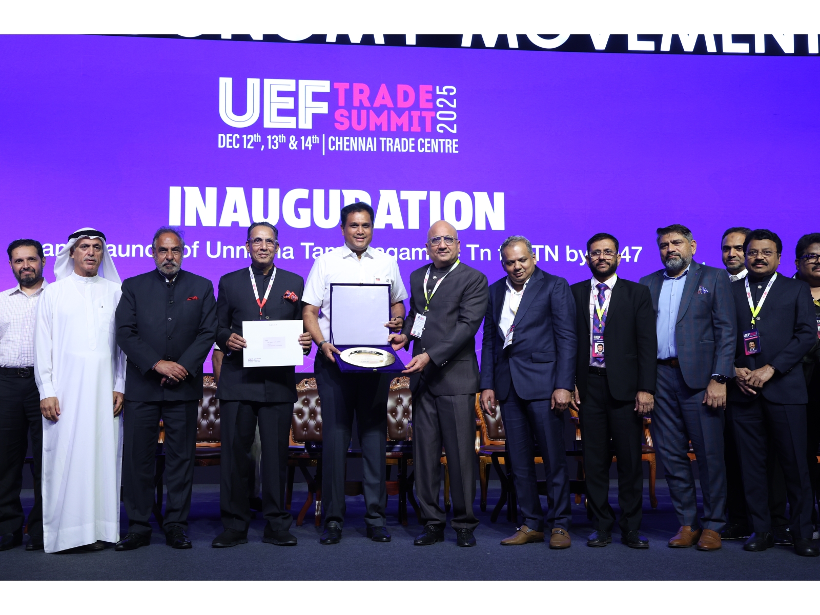 Historic MoU signed between UEF and UNSDC at the UEF Trade Summit 2025 Inaugurated by the Hon'ble Minister for Industries, GoTN, Thiru TRB Rajaa