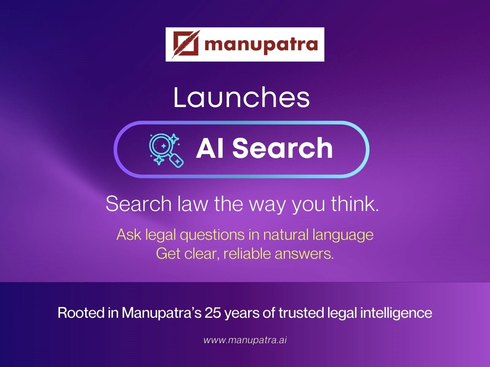 Manupatra Unveils AI Search, Once Again Redefining the Future of Legal Research in India