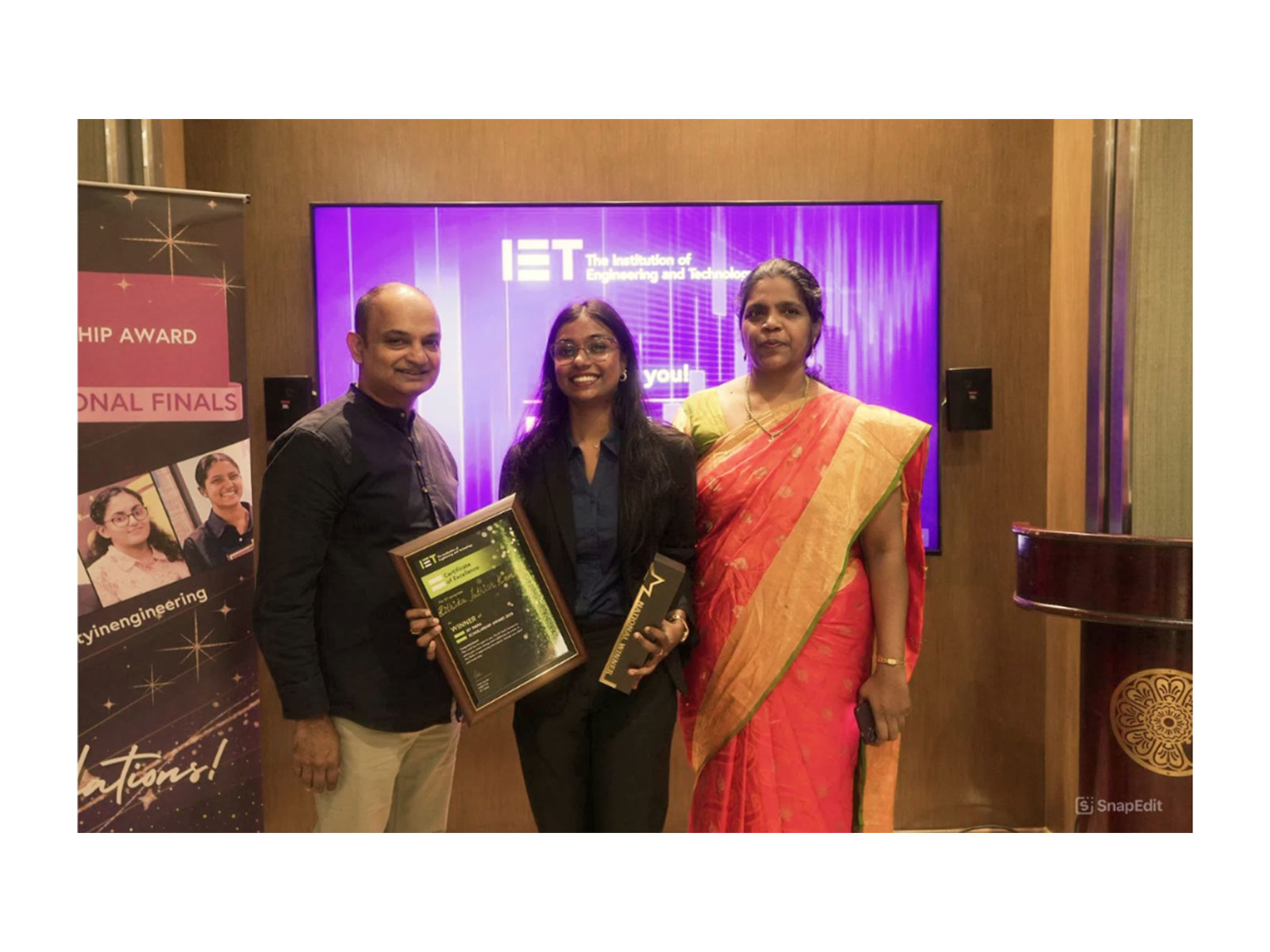 KCG College Student Rithika S K Wins the 9th IET India Scholarship Award for solar-powered healthcare solution