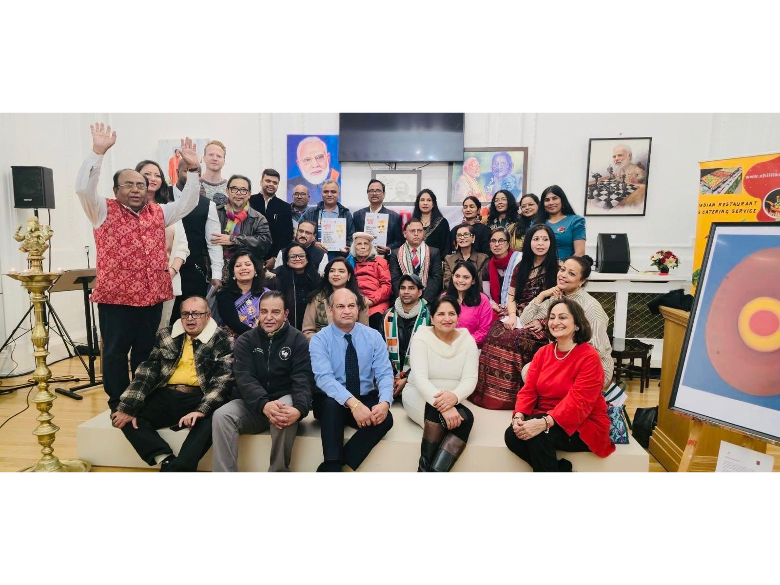 Indian Diaspora Voices in London: Sweta Mohanty and Partha Panda Lend Strong Support to the 'Modi 3.0' Art Exhibition