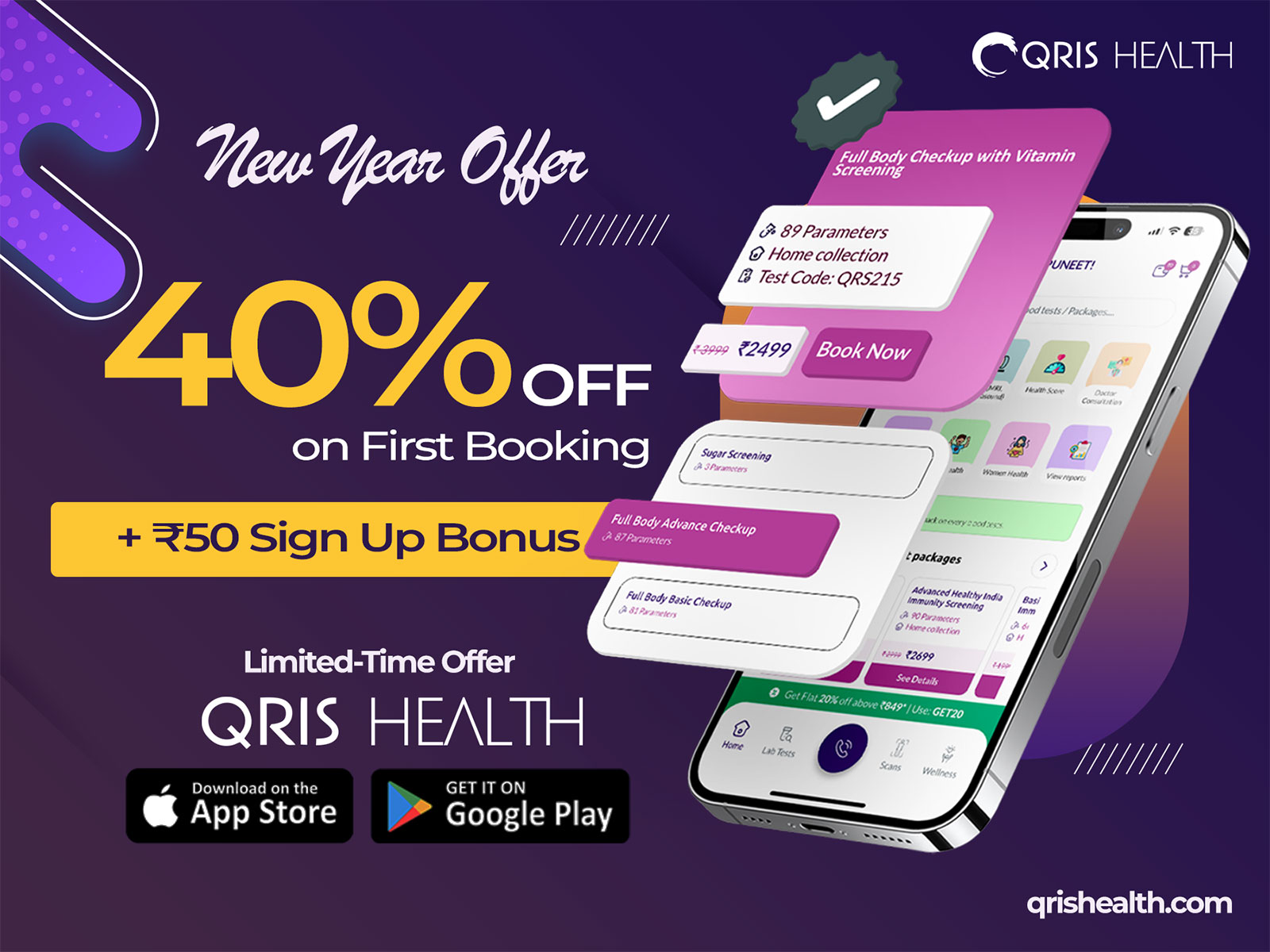 Qris Health Announces New Year App Offer To Promote Preventive Health Across Delhi NCR