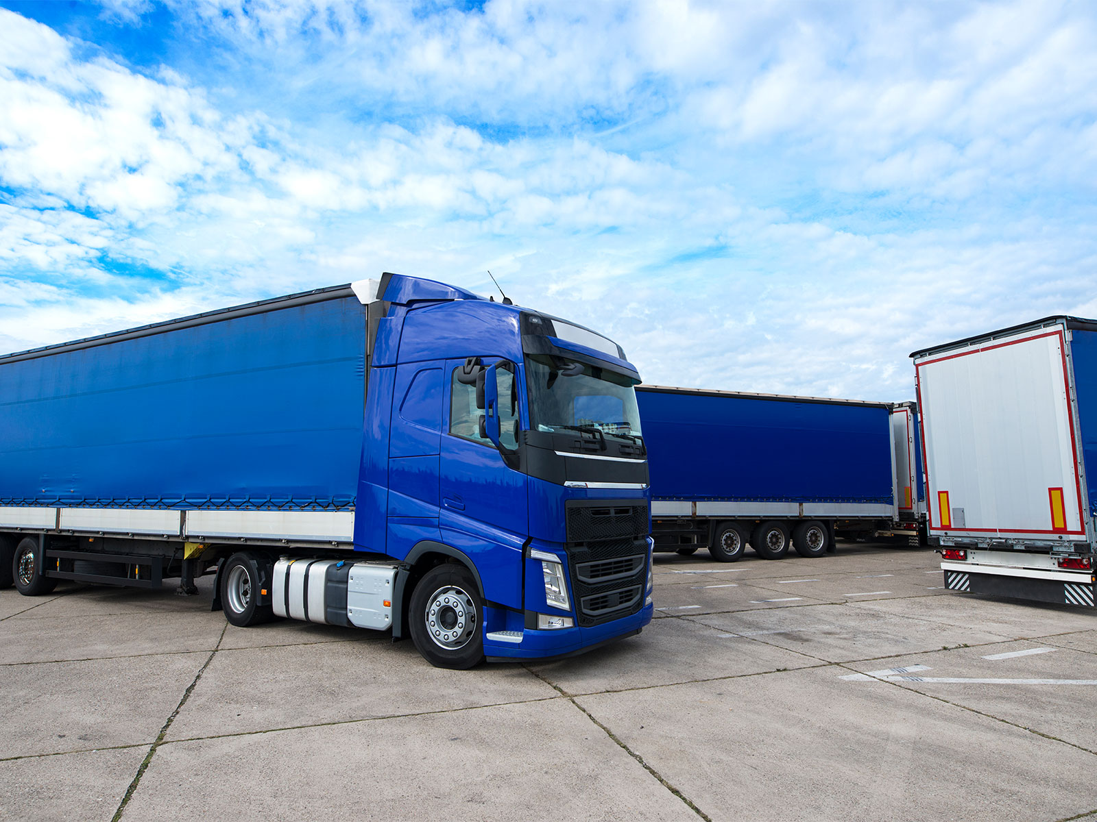 Truck vehicle with trailers background 