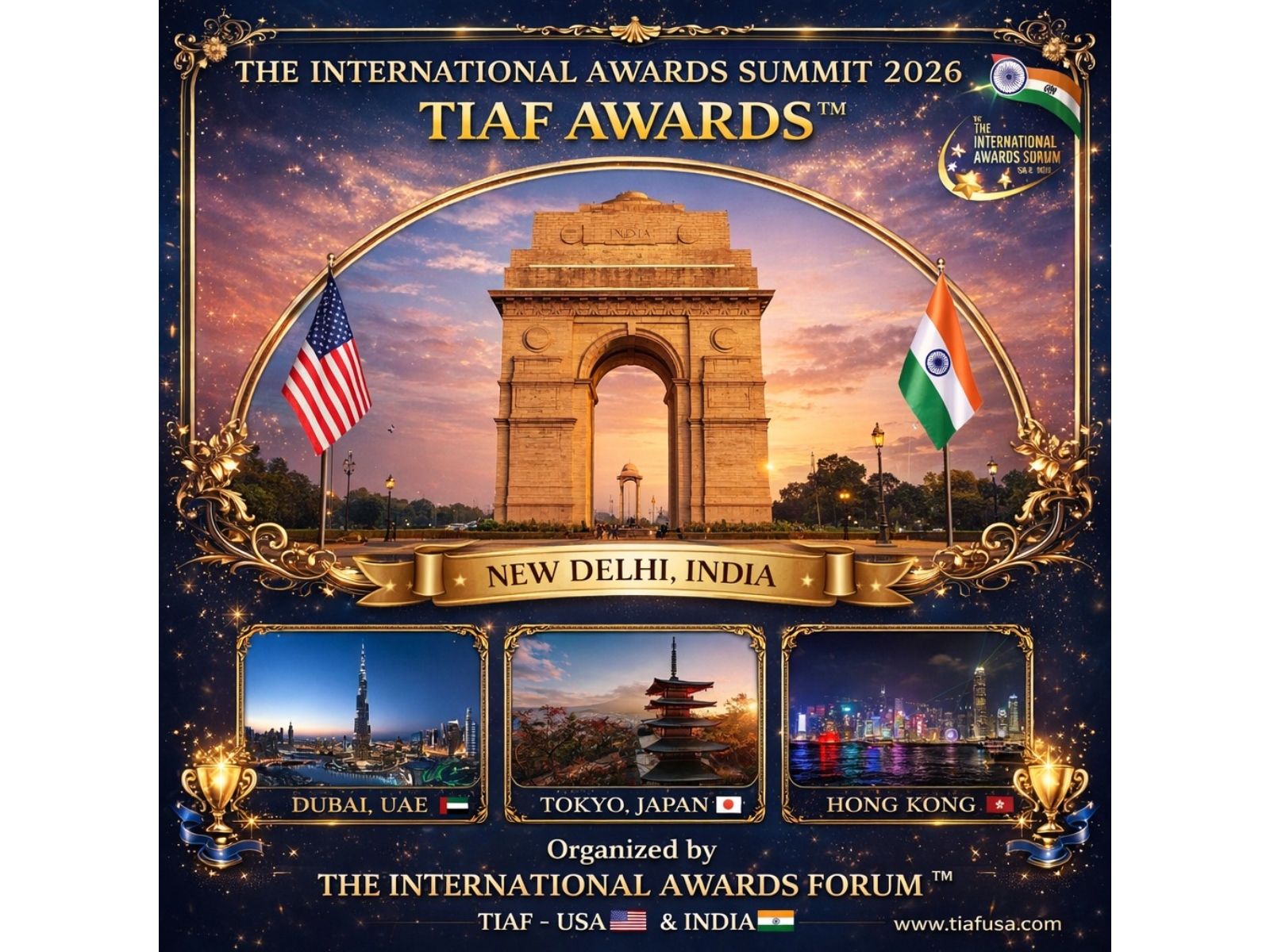 The International Awards Forum™ (TIAF Awards™) Unveils International Awards Summit 2026 in India and Abroad