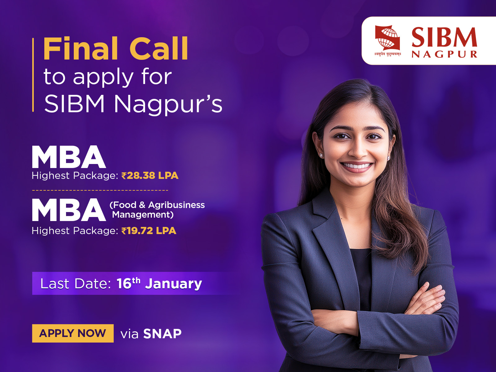 MBA Admissions Enter Final Phase at SIBM Nagpur - Last Date to Apply, 16th January'2026