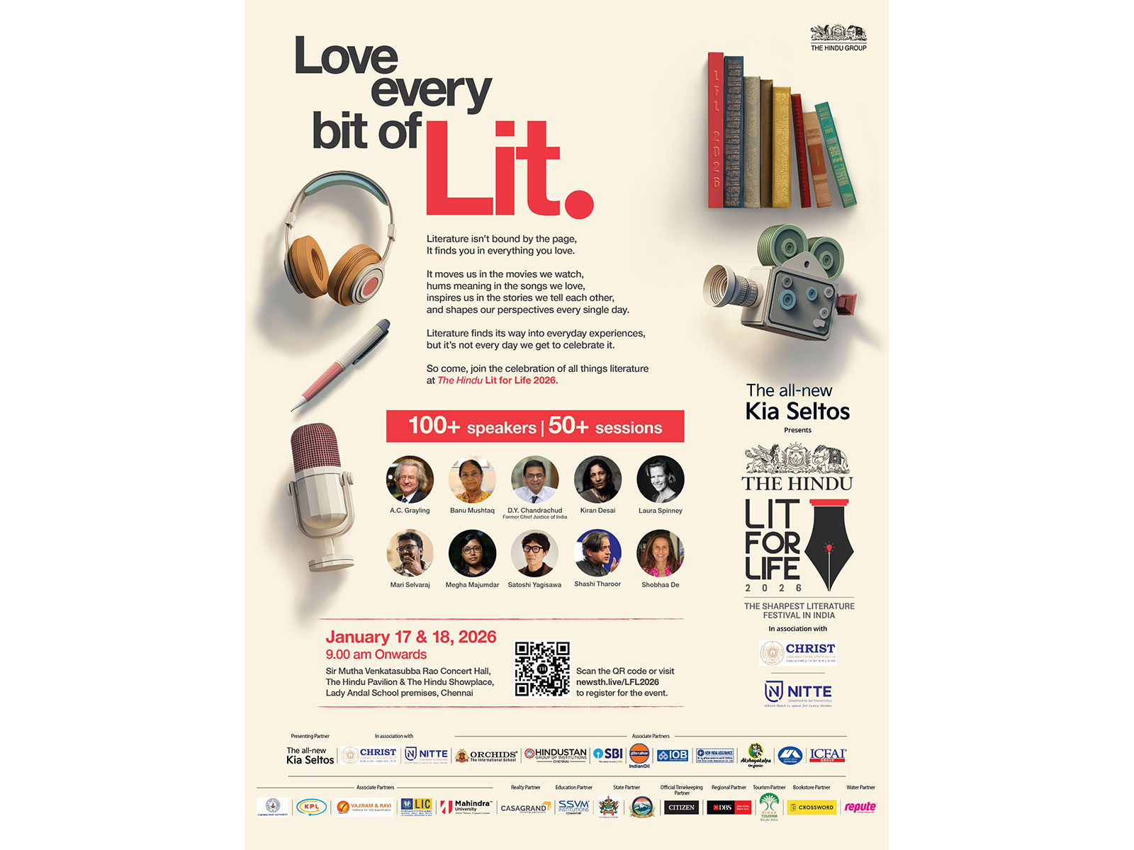 The Hindu Lit For Life 2026 Returns to Chennai on January 17 & 18