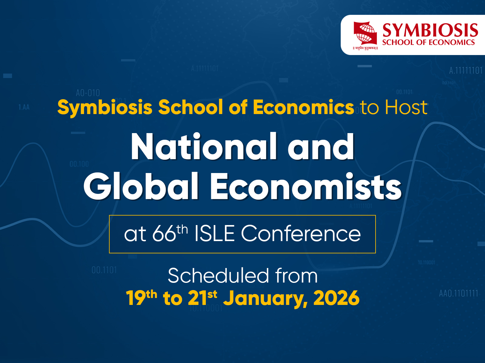 Symbiosis School of Economics to Host 66th Annual ISLE Conference