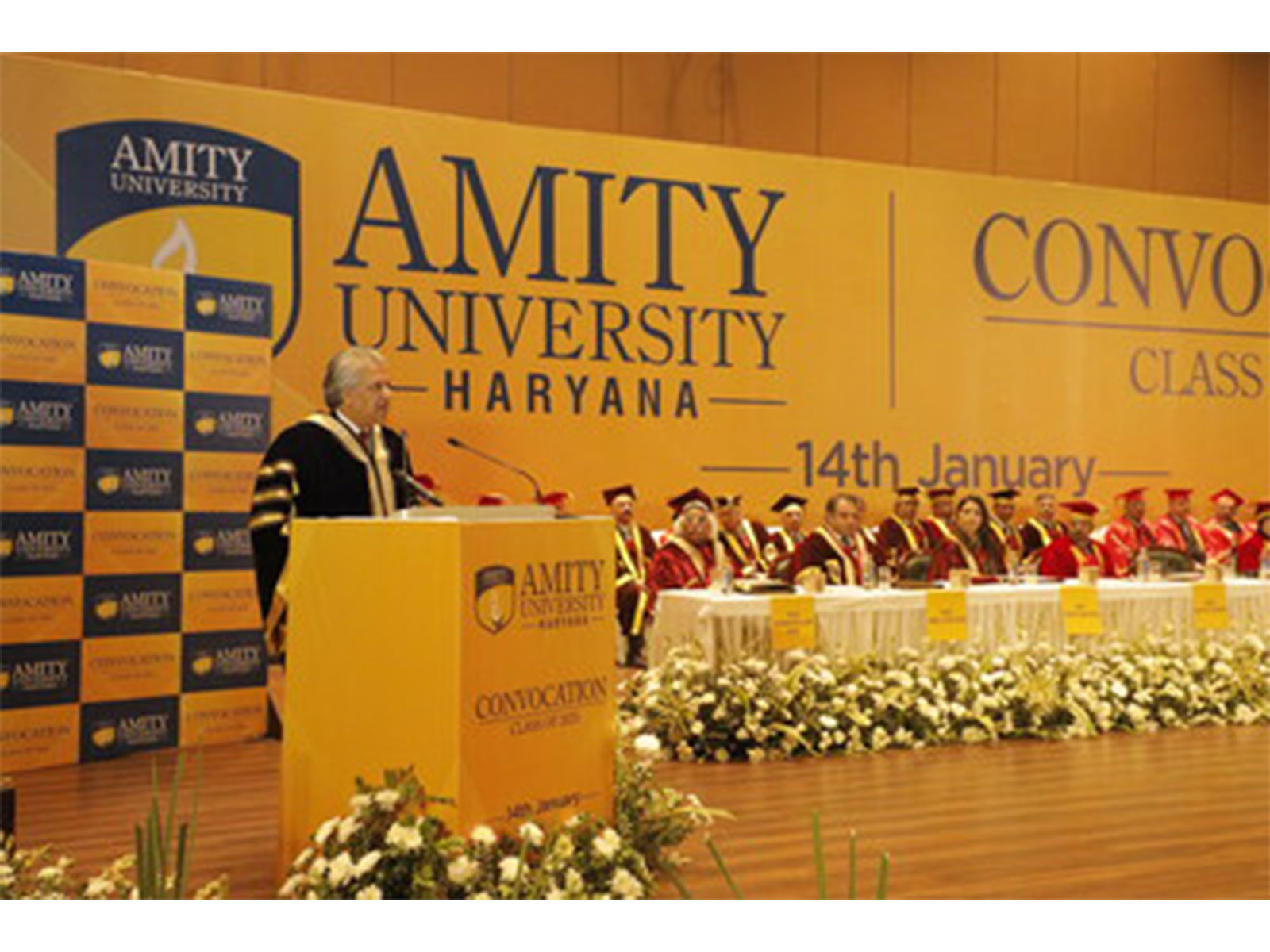 Aviation Pioneer Aditya Ghosh, Liver Transplant Specialist Dr. Subhash Gupta Receive Honorary Doctorates at Amity University Haryana's 12th Convocation