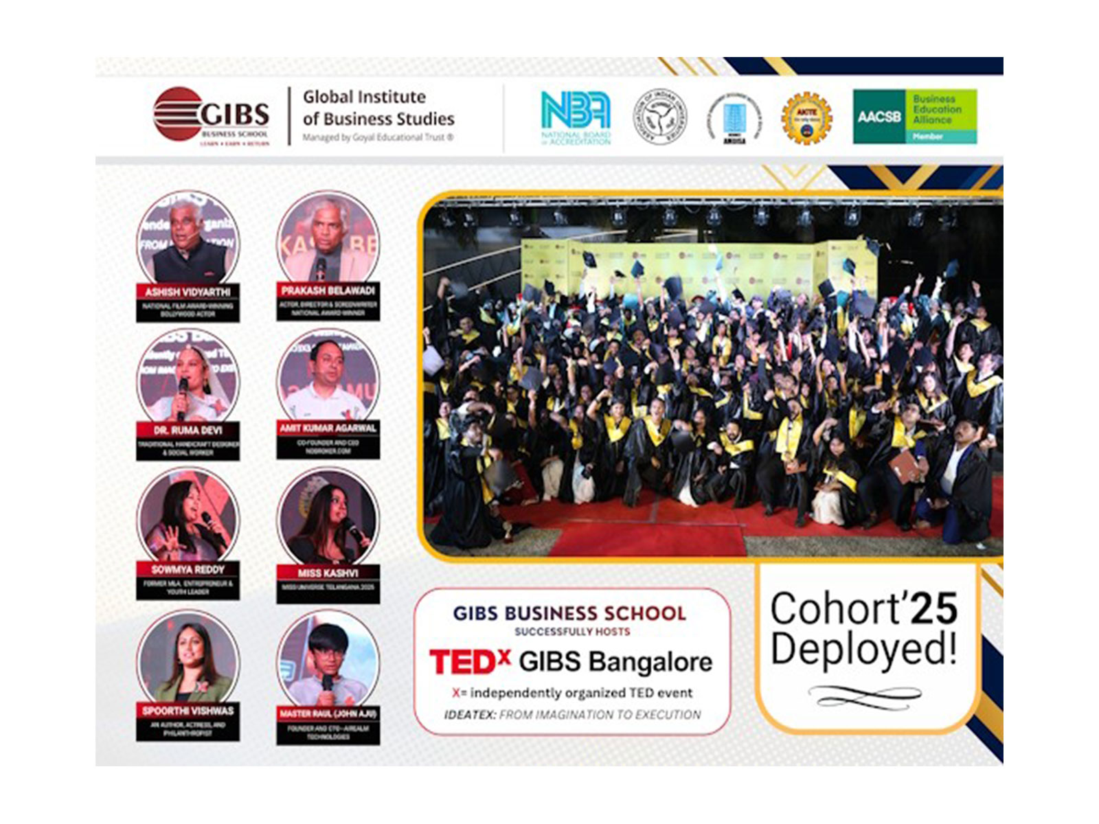 GIBS Business School Successfully Hosts TEDxGIBS Bangalore Followed by the PGDM Convocation 2025