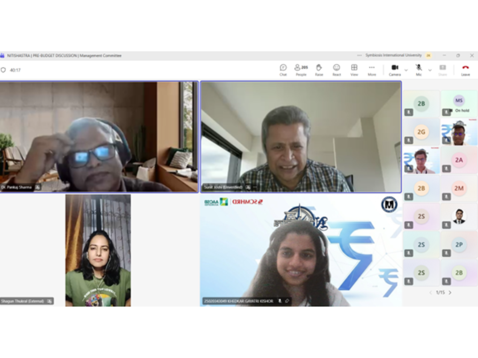 SCMHRD Hosts Pre-Budget Panel Discussion - 'Nitishastra'