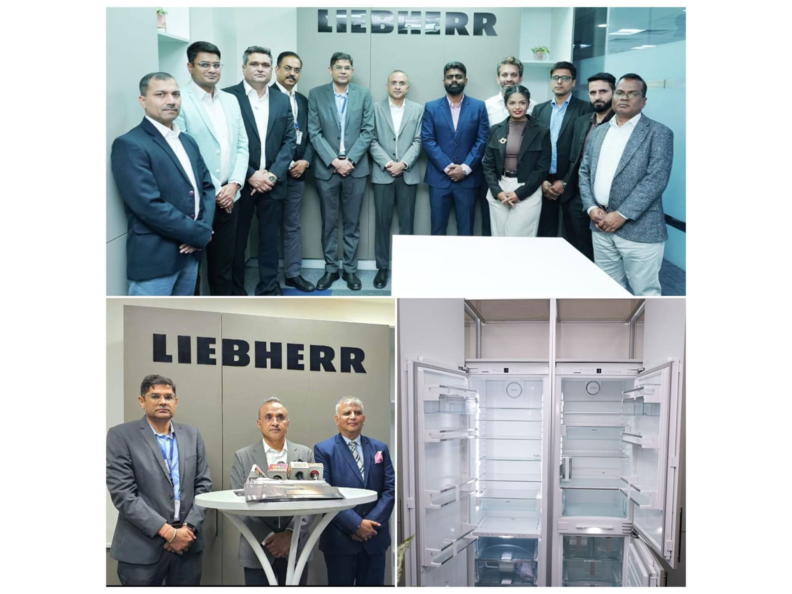 Key leadership at the inauguration of Liebherr's new Delhi Office Experience Centre in Gurugram, showcasing premium integrated refrigeration solutions for design professionals