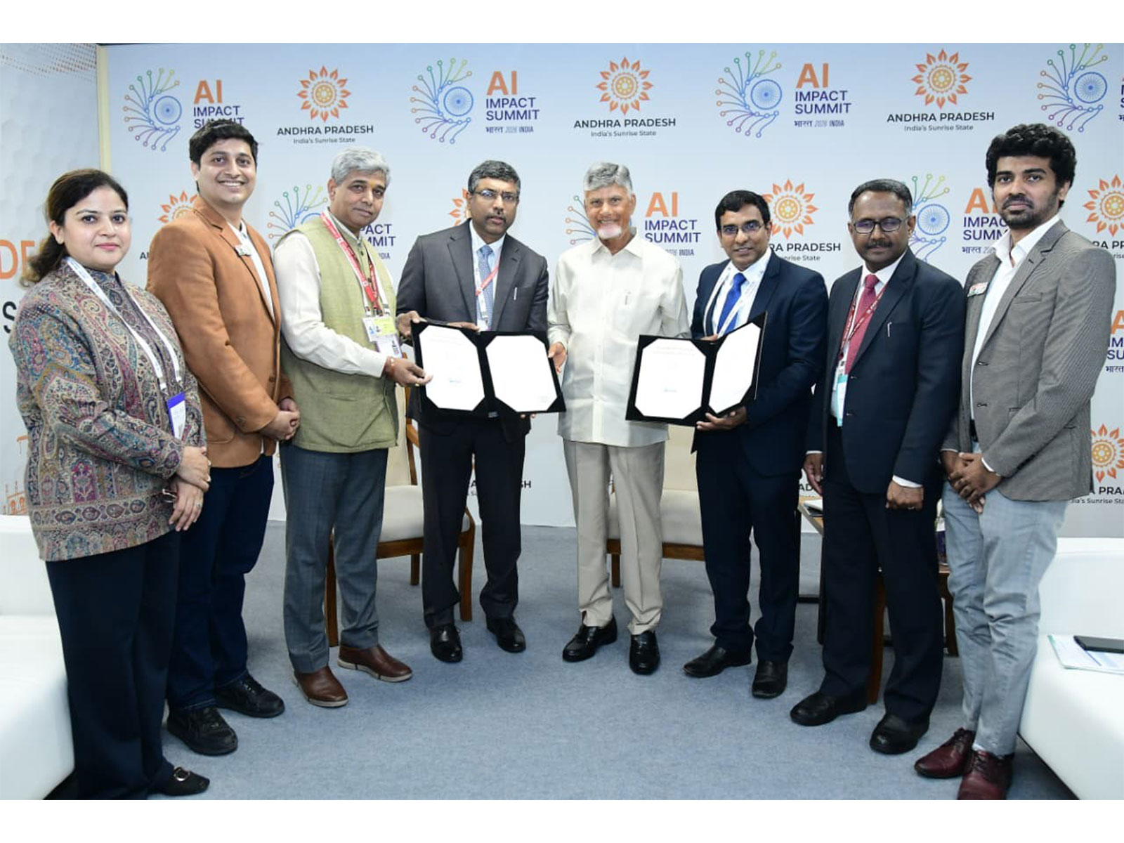 MoU Signed at AI Impact Summit in Presence of CM N. Chandrababu Naidu and MeitY Secretary S. Krishnan