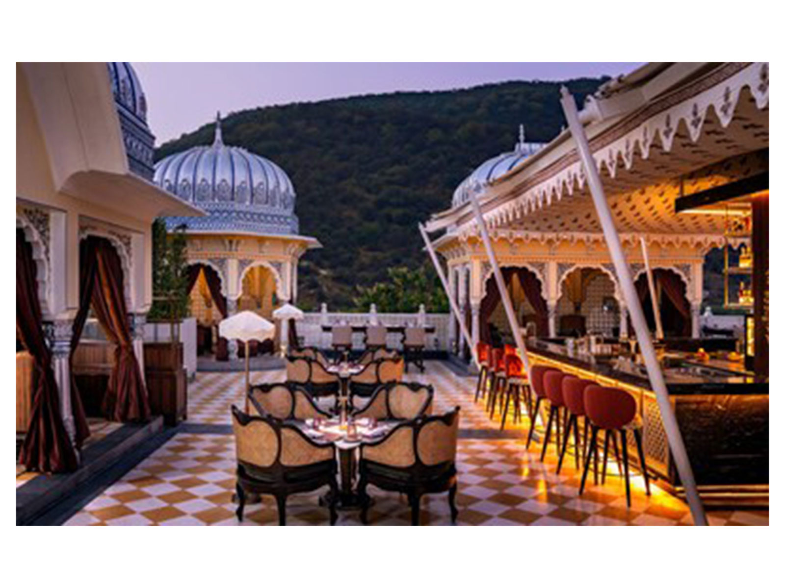 The Amber Terrace, The Leela Palace Jaipur's New Rooftop Bar Overlooking The Aravalli Hills.