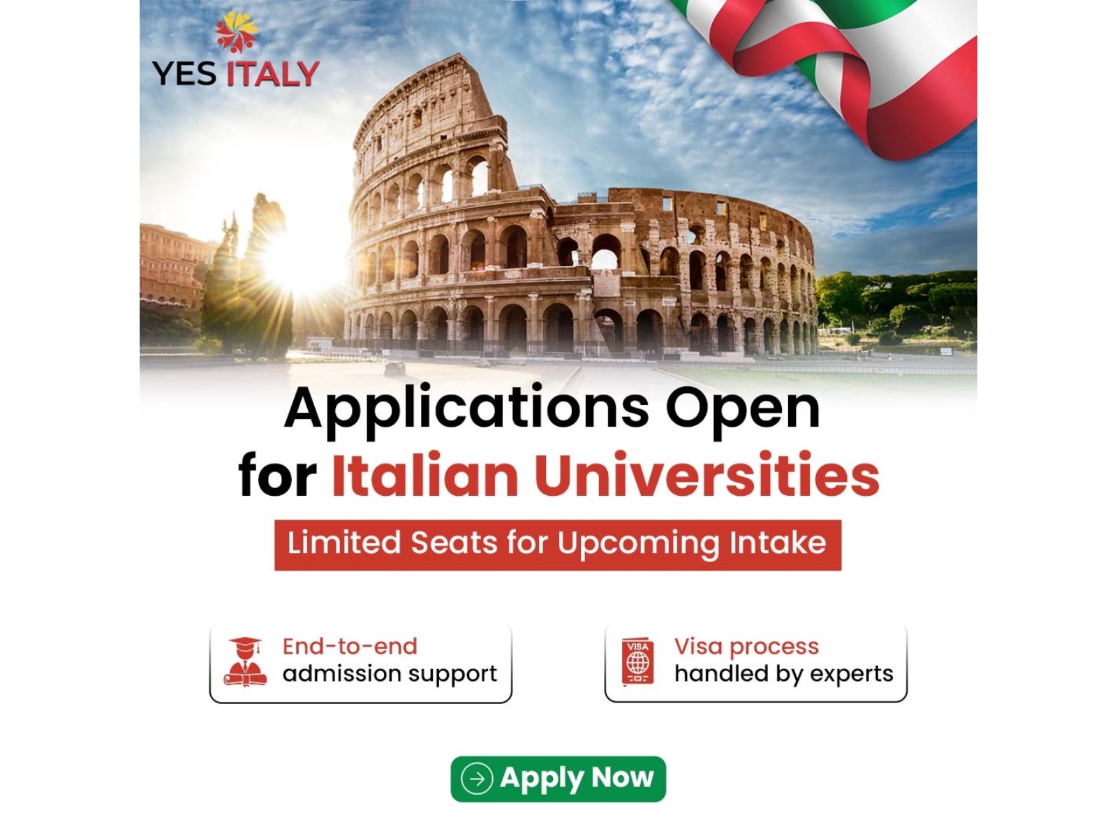 Admissions to Italian Universities Are Now Open - Get Complete Guidance from YES Italy