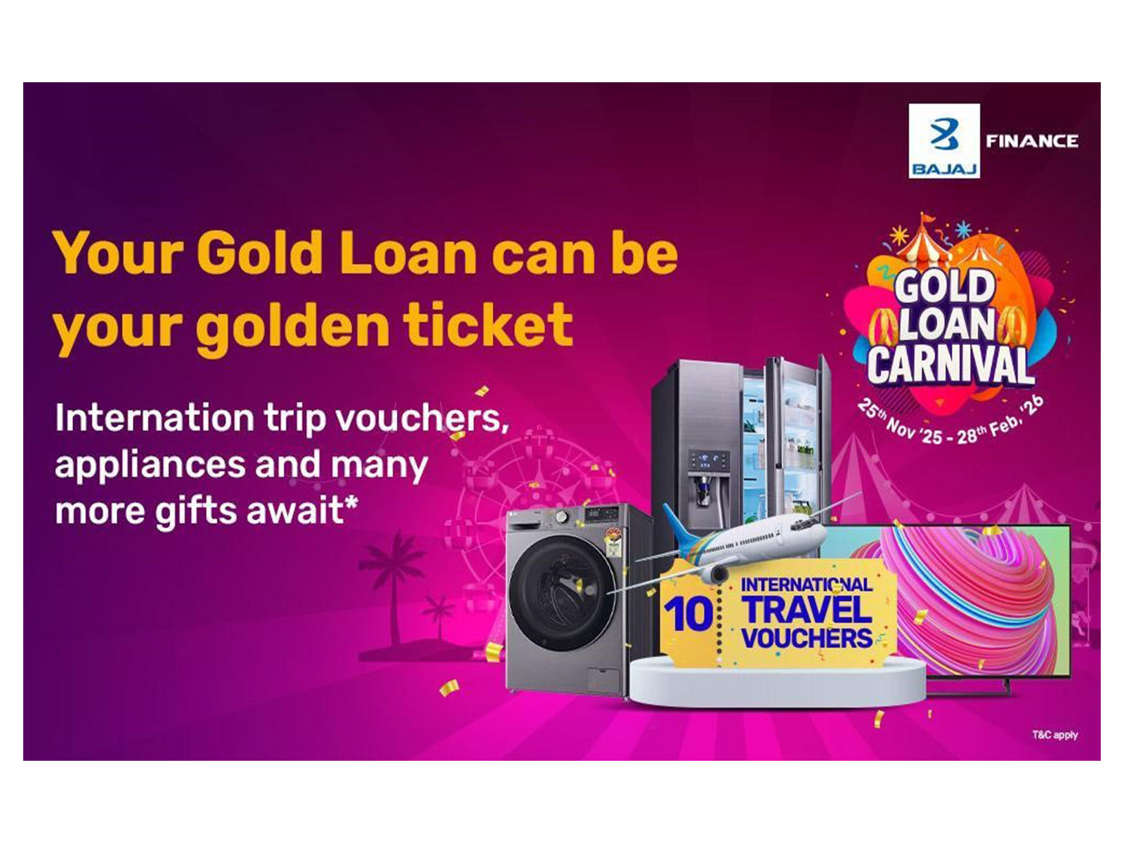 Bajaj Finance announces limited-period gold loan carnival with attractive rates and assured rewards
