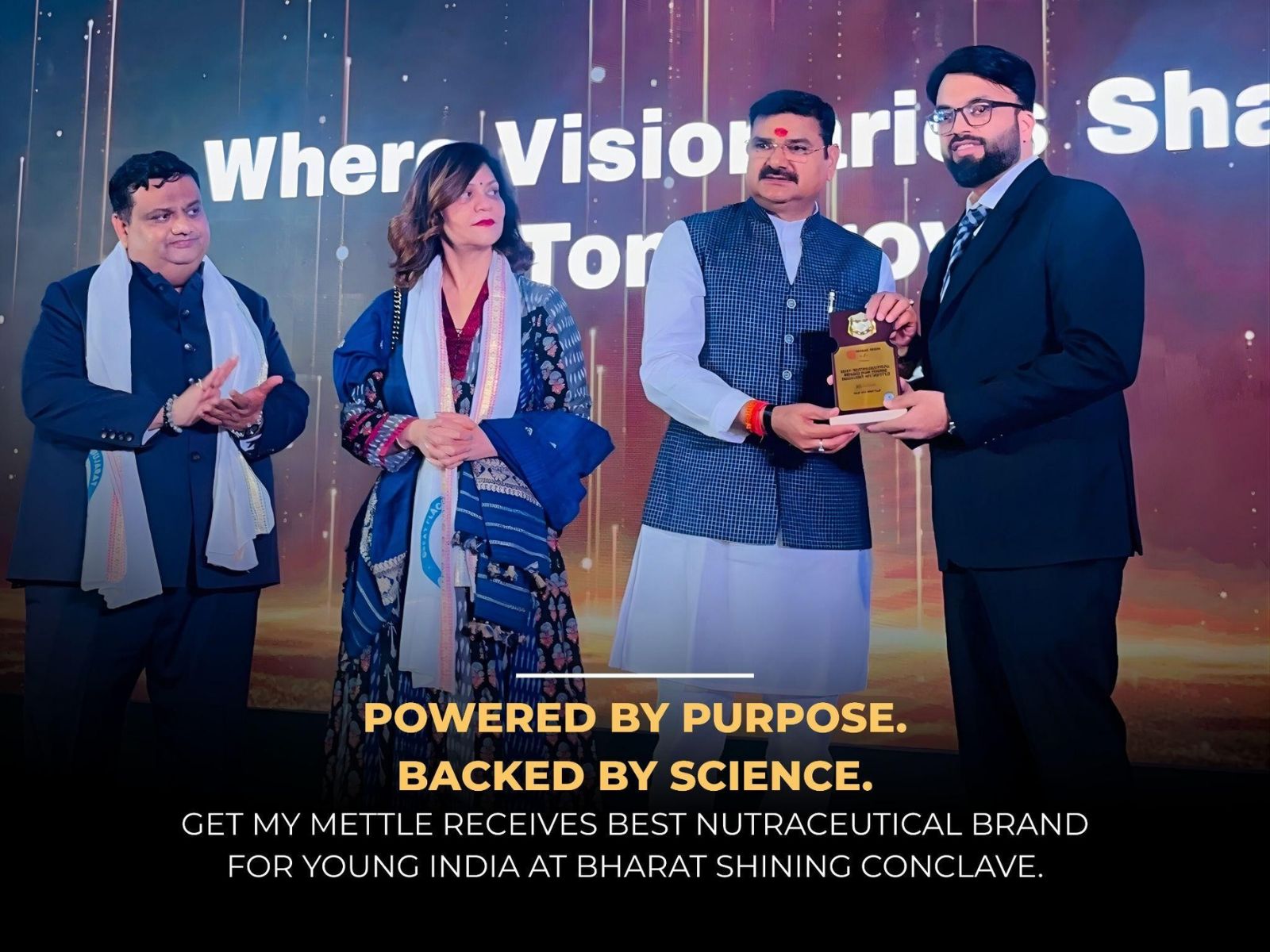 GetmyMettle Recognised as the "Best Nutraceutical Brand for Young India" at Bharat Shining Conclave 2026