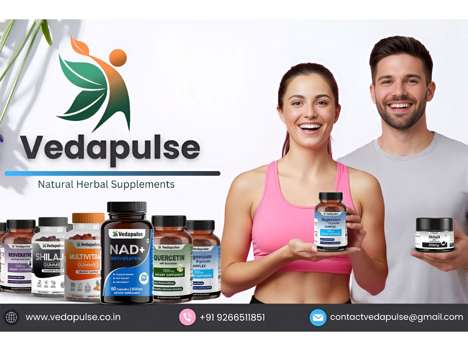 Vedapulse natural herbal supplements introduces premium wellness with shilajit resin & magnesium capsules
