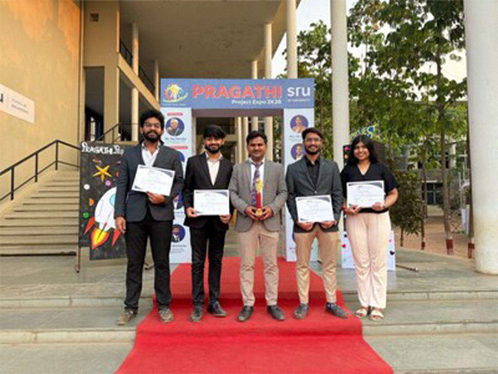 Woxsen University Students at PRAGATHI National-Level Project Expo, 2026