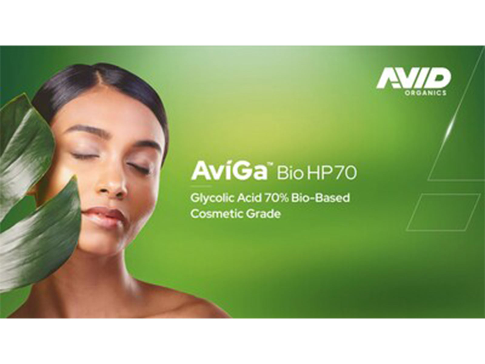 AviGa™ Bio HP70 by Avid Organics is a 70% bio-based cosmetic-grade glycolic acid, offering high purity and scalable supply for global personal care and skincare formulations