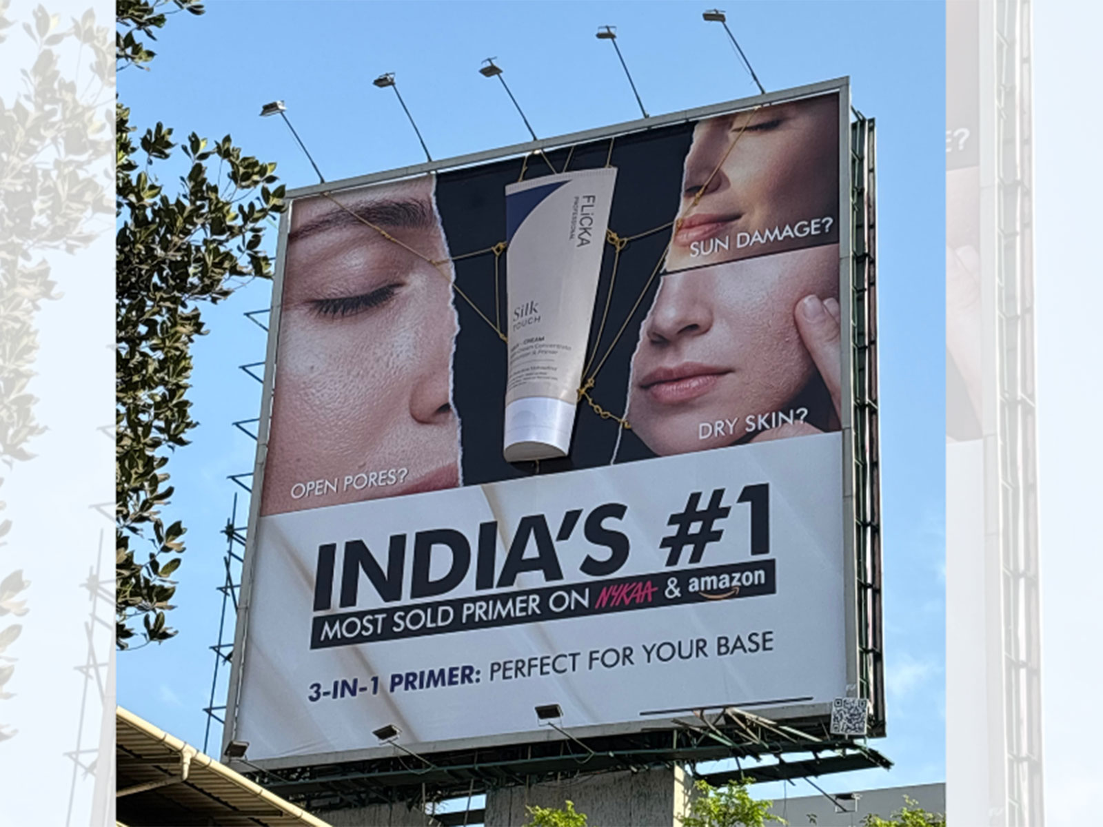FLiCKA Cosmetics Shakes Up Marketing with India's First 20-Foot Primer Billboard