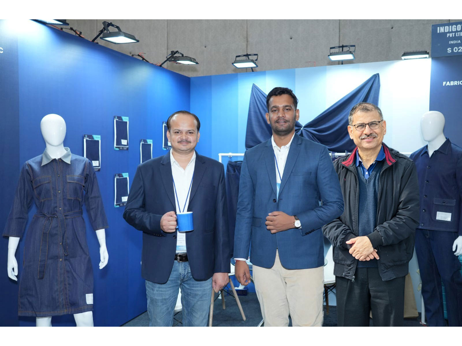 Co-founders Satendra Singh, Dilip Singh, and Prof BS Butola (Department of Textile and Fiber Engineering, IIT Delhi) (left to right)