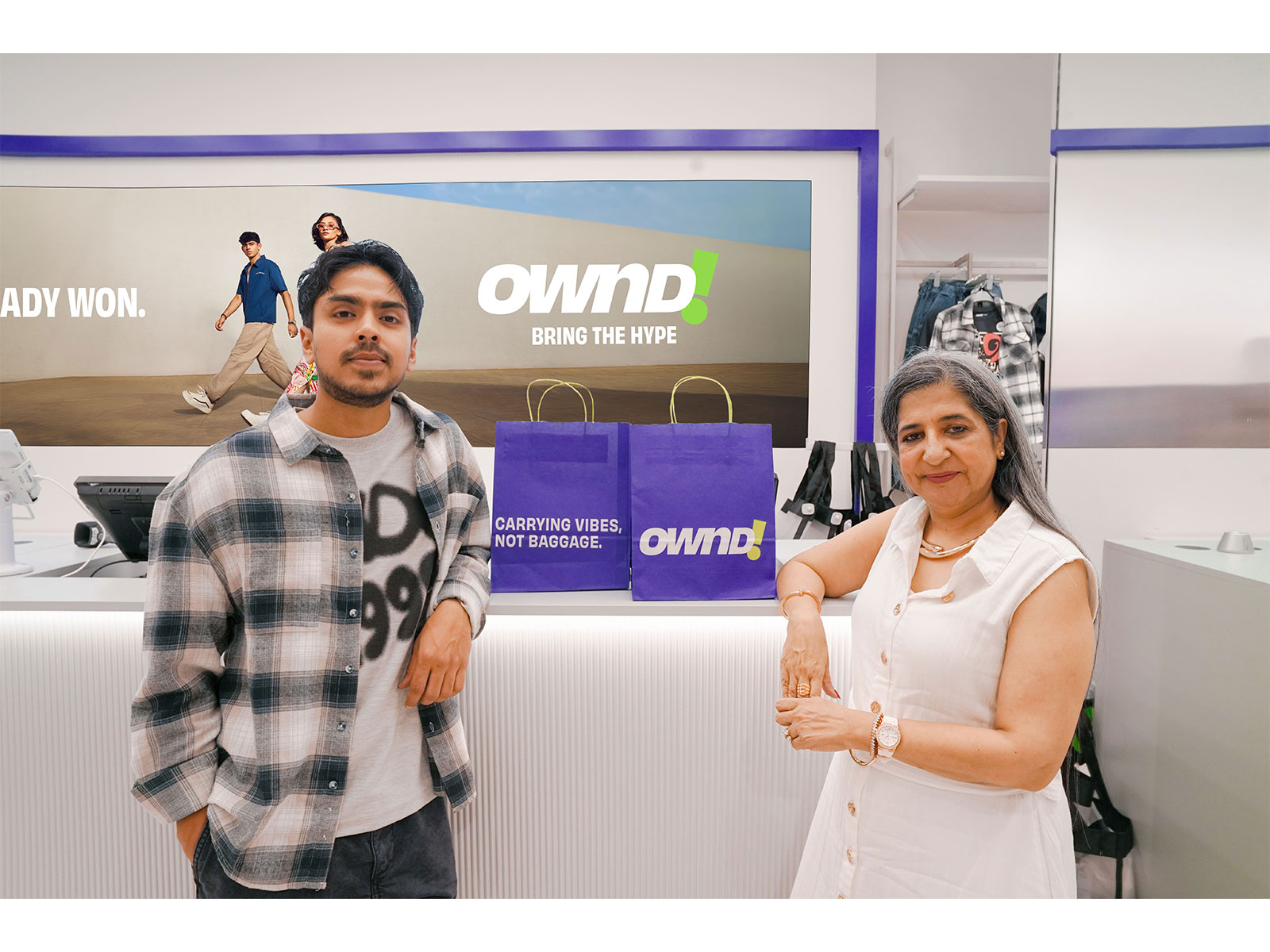 Sangeeta Tanwani, Chief Executive Officer of Pantaloons & OWND!, with Acclaimed Actor Adarsh Gourav at OWND!'s 75th Flagship Store Launch