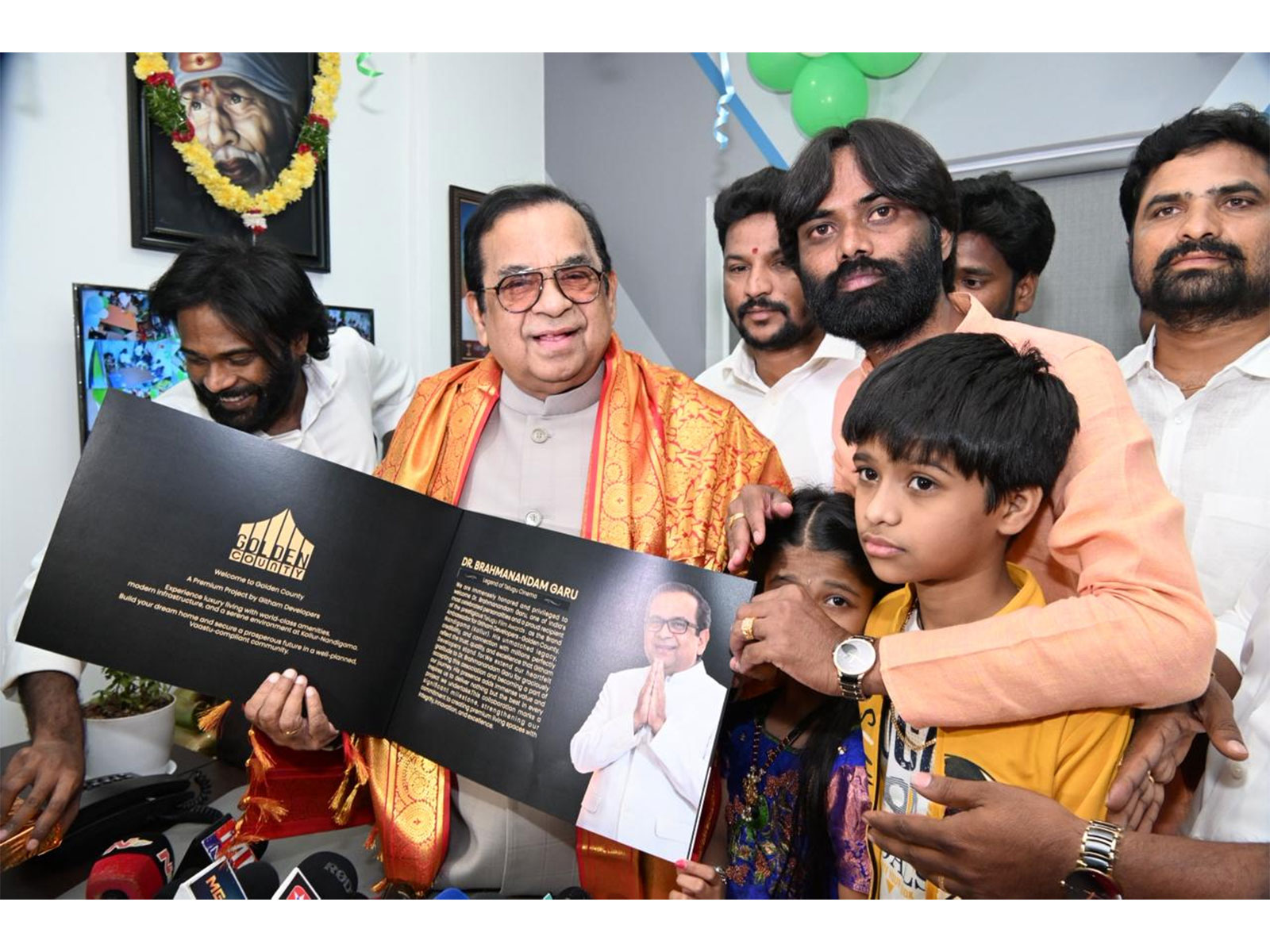 Actor Brahmanandam Unveils Githam Developers' 'Golden County' at Grand Event in Hyderabad