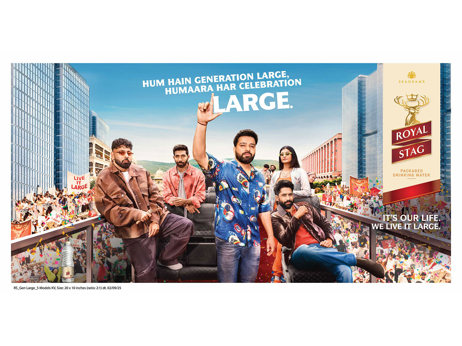 Royal Stag's 'Live It Large' campaign brings together Rohit Sharma, Jasprit Bumrah, Badshah, Sidharth Malhotra, Naga Chaitanya and Payal Dhare