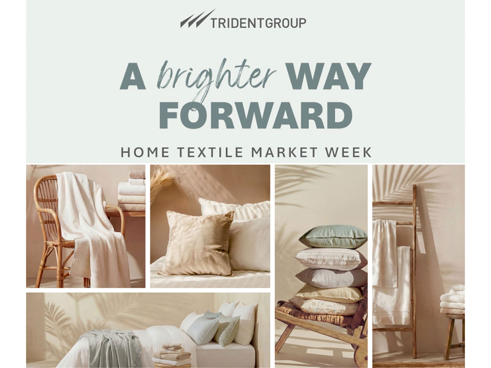 Thoughtfully curated bed & bath linens by Trident Group, blending responsible innovation and modern living, showcased at NY Market Week 2026
