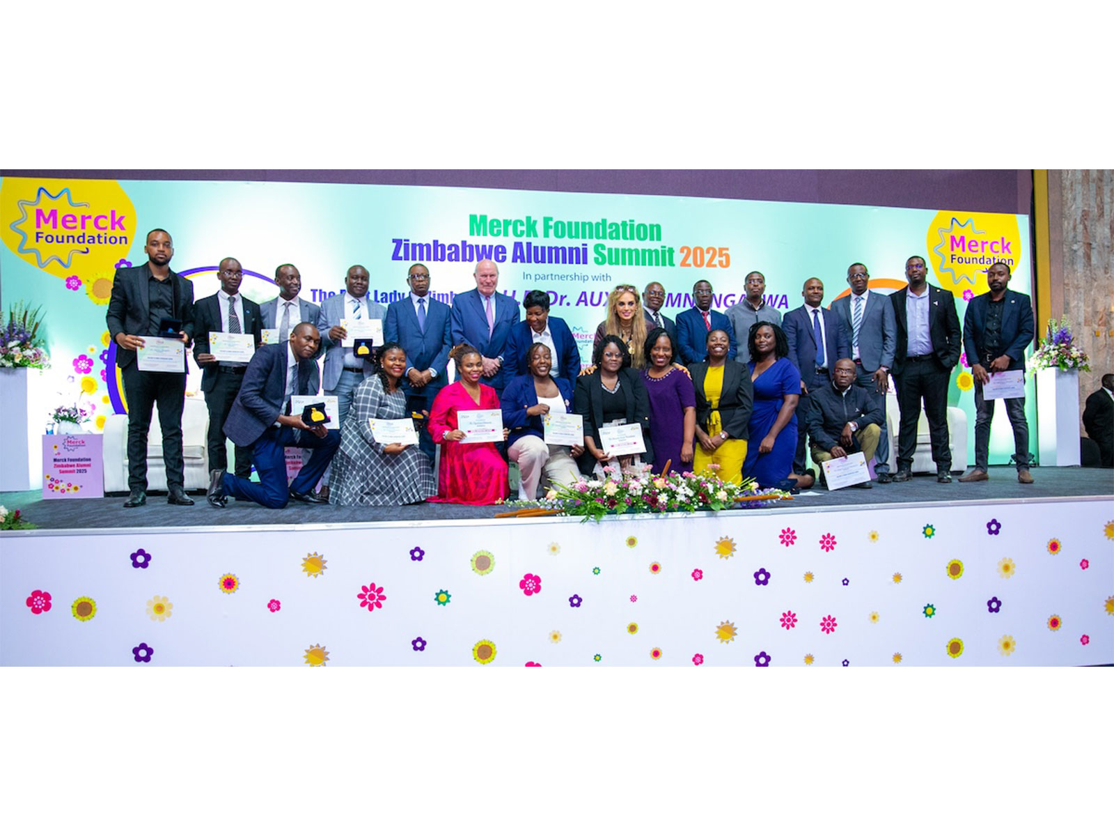 Merck Foundation Chairman & CEO with Zimbabwe First Lady at Merck Foundation Zimbabwe Alumni Summit