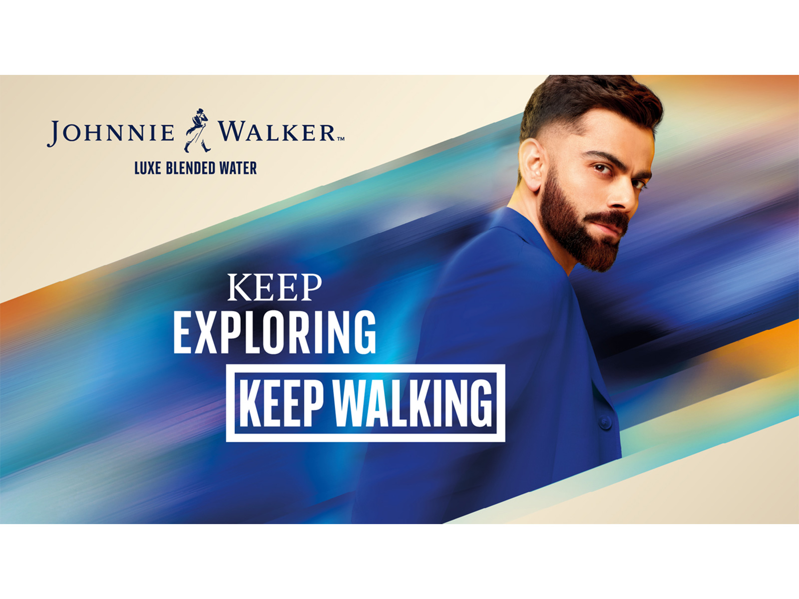 Virat Kohli for Johnnie Walker Luxe Blended Water - championing a mindset that never settles: Keep Exploring, Keep Walking.