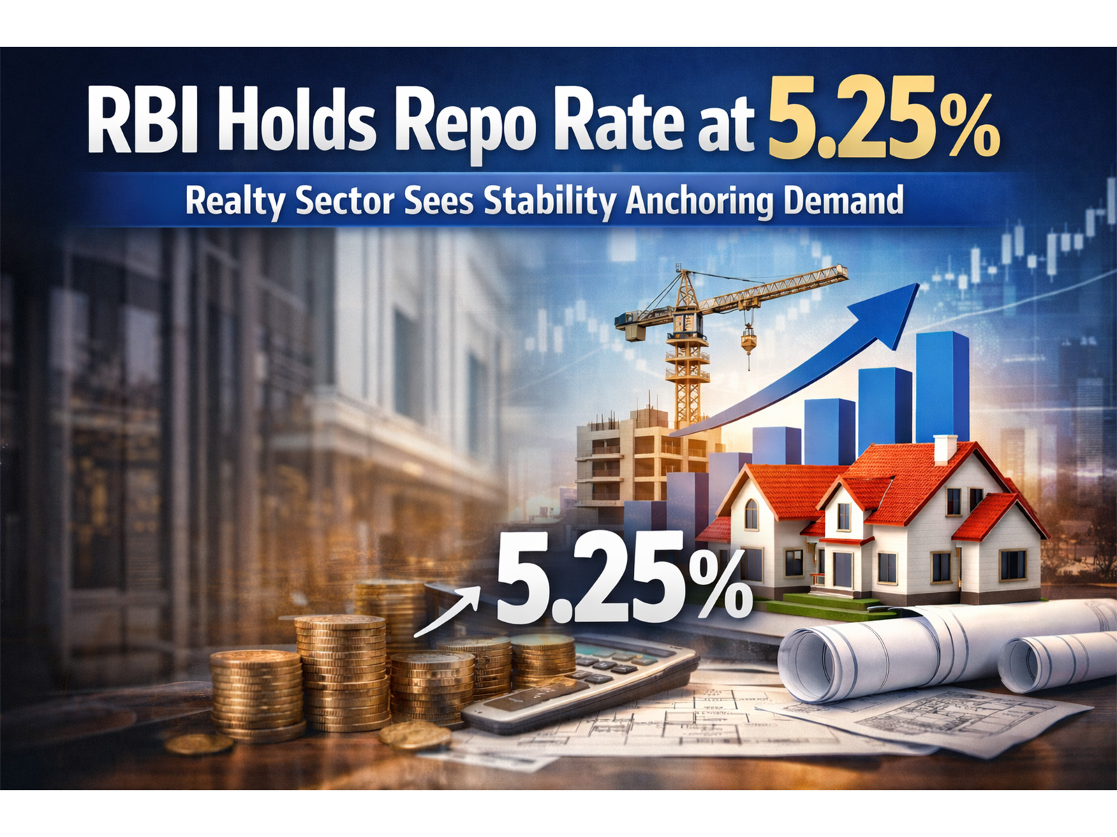 RBI Holds Repo Rate at 5.25 Percent: Realty Sector Sees Stability Anchoring Demand