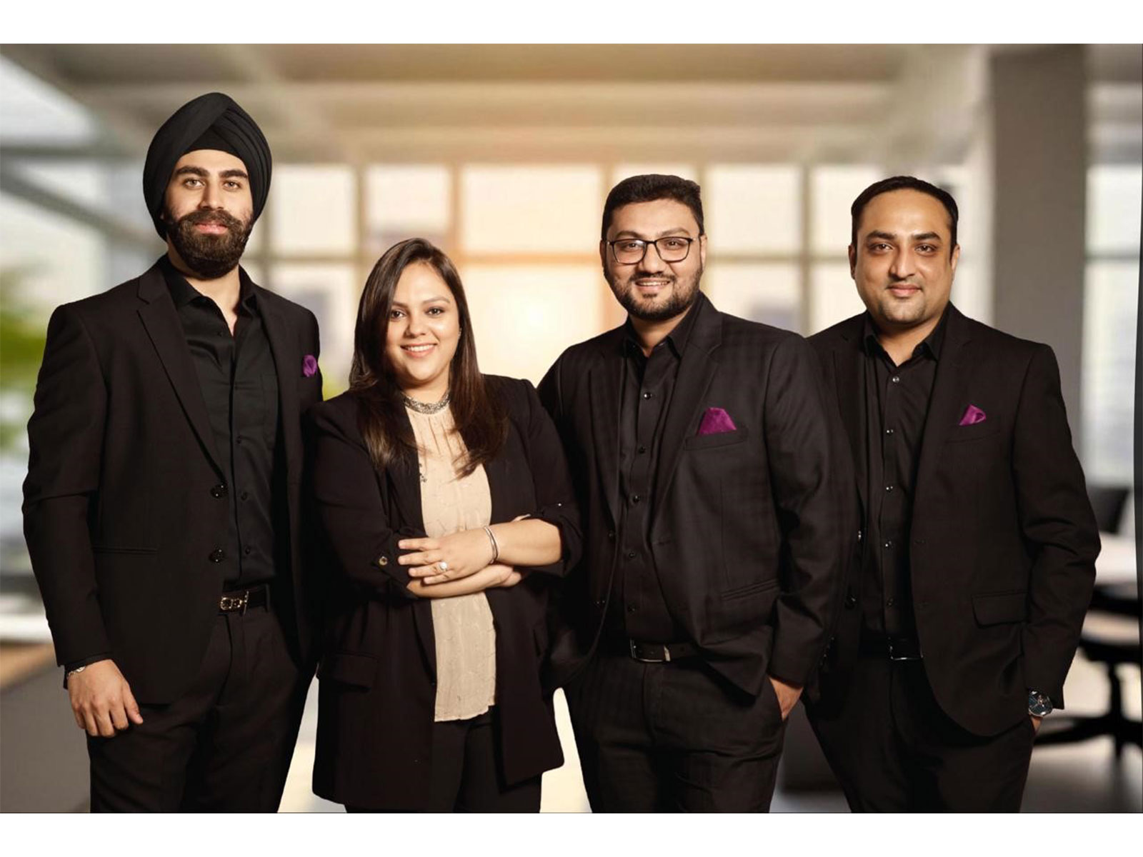 L to R Karamjyot Singh Chawla, Director; Pooja Madhavan, Founder & MD; Kalpan Dalal, Co-founder & Director; Nirav Bhatt, Co-founder & Director