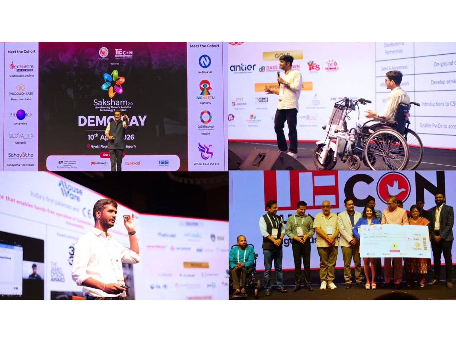 Under SACC's Saksham Accelerator Demo Day ₹15 Lakh awarded to Assistive Technology Startups 