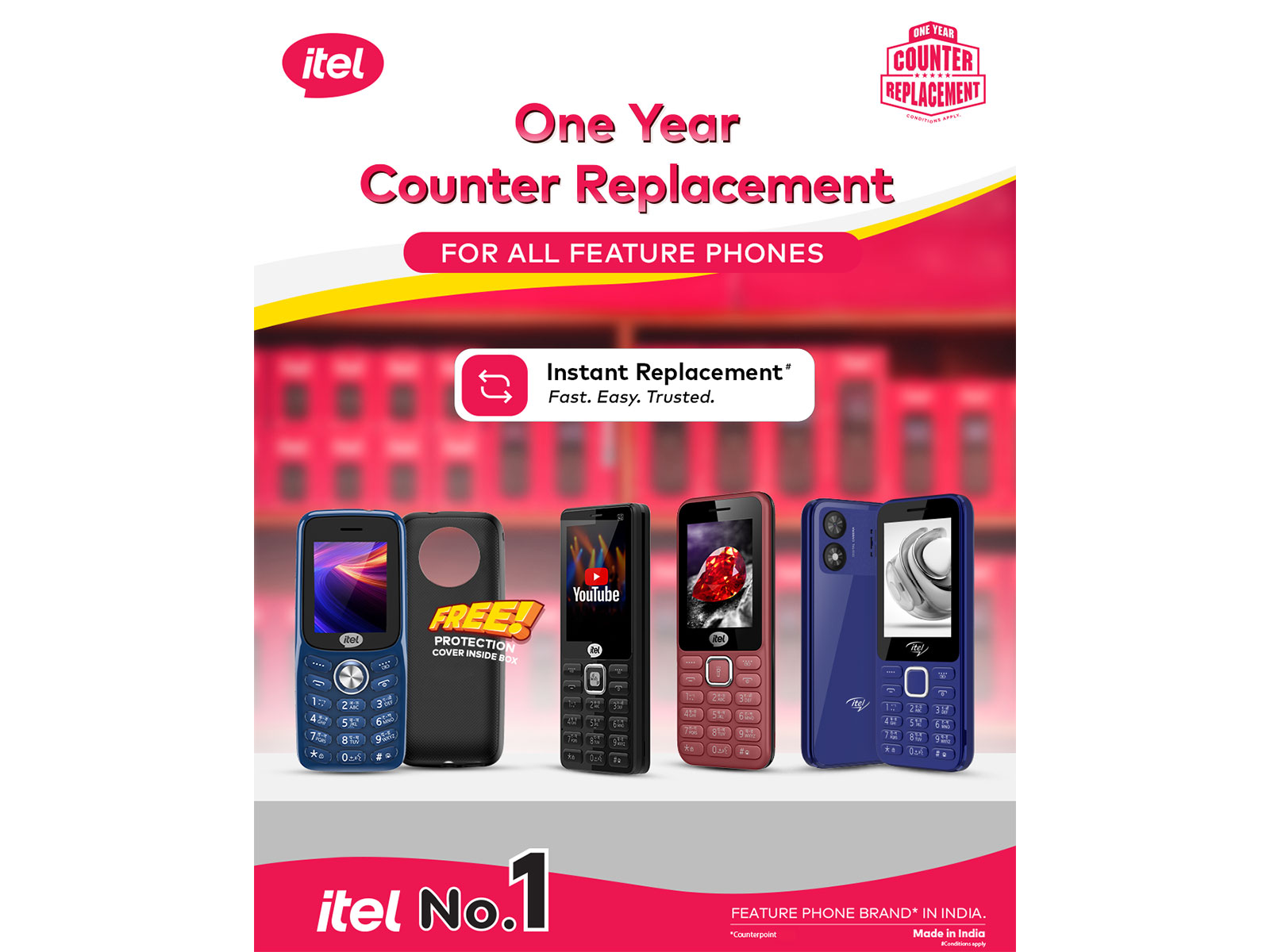 Counter Replacement for itel Feature Phones