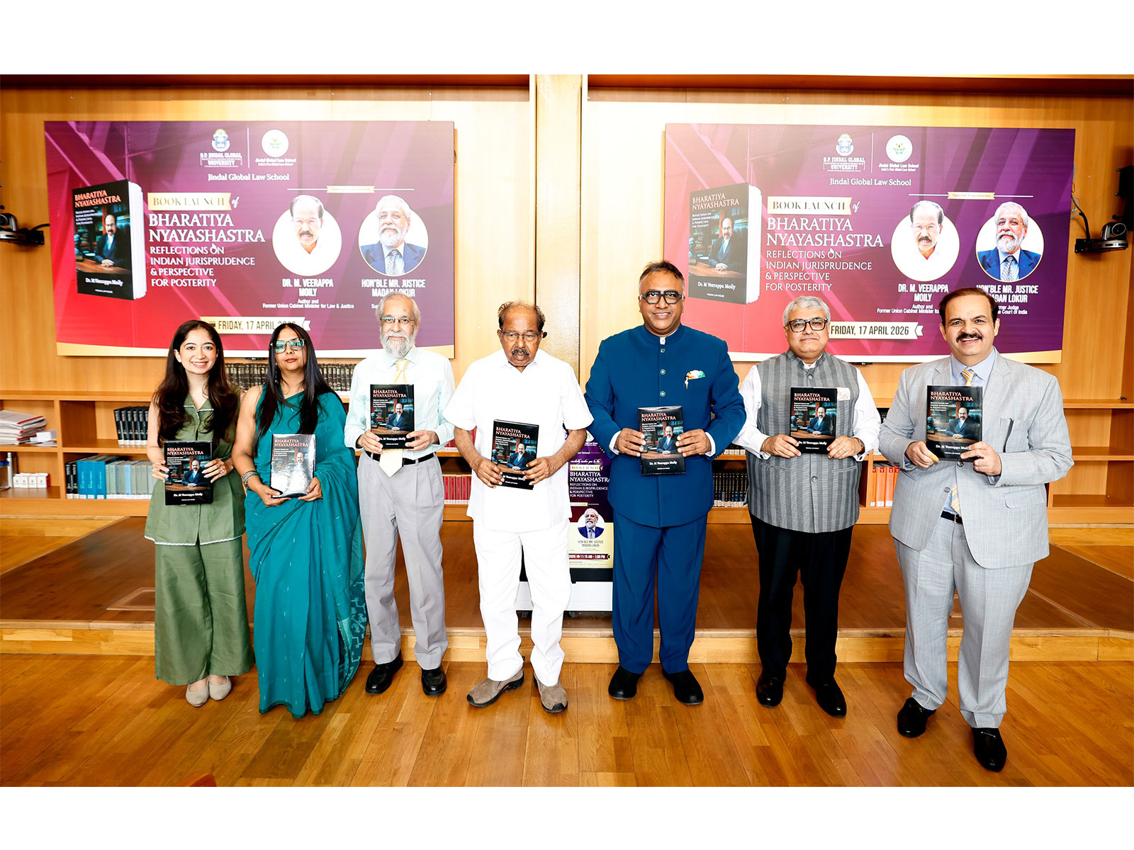 Bharatiya Nyaya Shastra - Ancient Indian Jurisprudence Treatise by Former Union Minister Dr. Veerappa Moily Launched at Jindal Global Law School