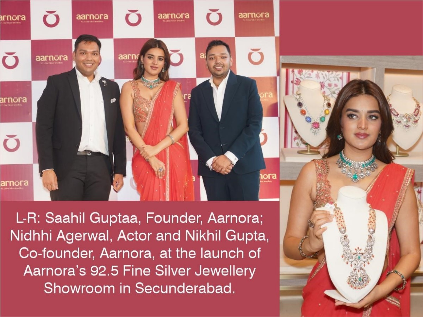 Aarnora Launches 92.5 Fine Silver Jewellery Showroom with Industry-Leading 77% Aarnora Assured Exchange Policy in Secunderabad; Inaugurated by Nidhhi Agerwal