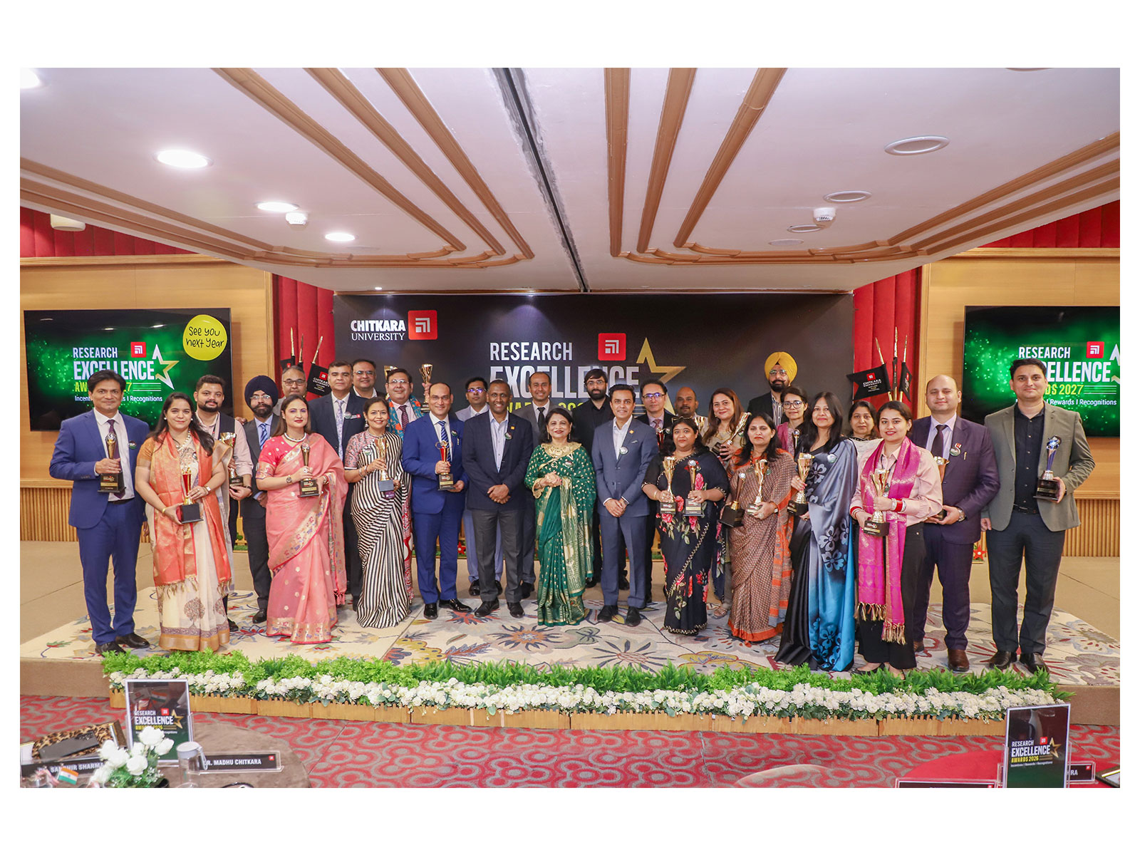 Celebrating brilliance, dedication, and the spirit of innovation at the 10th Research Excellence Awards held at Chitkara University