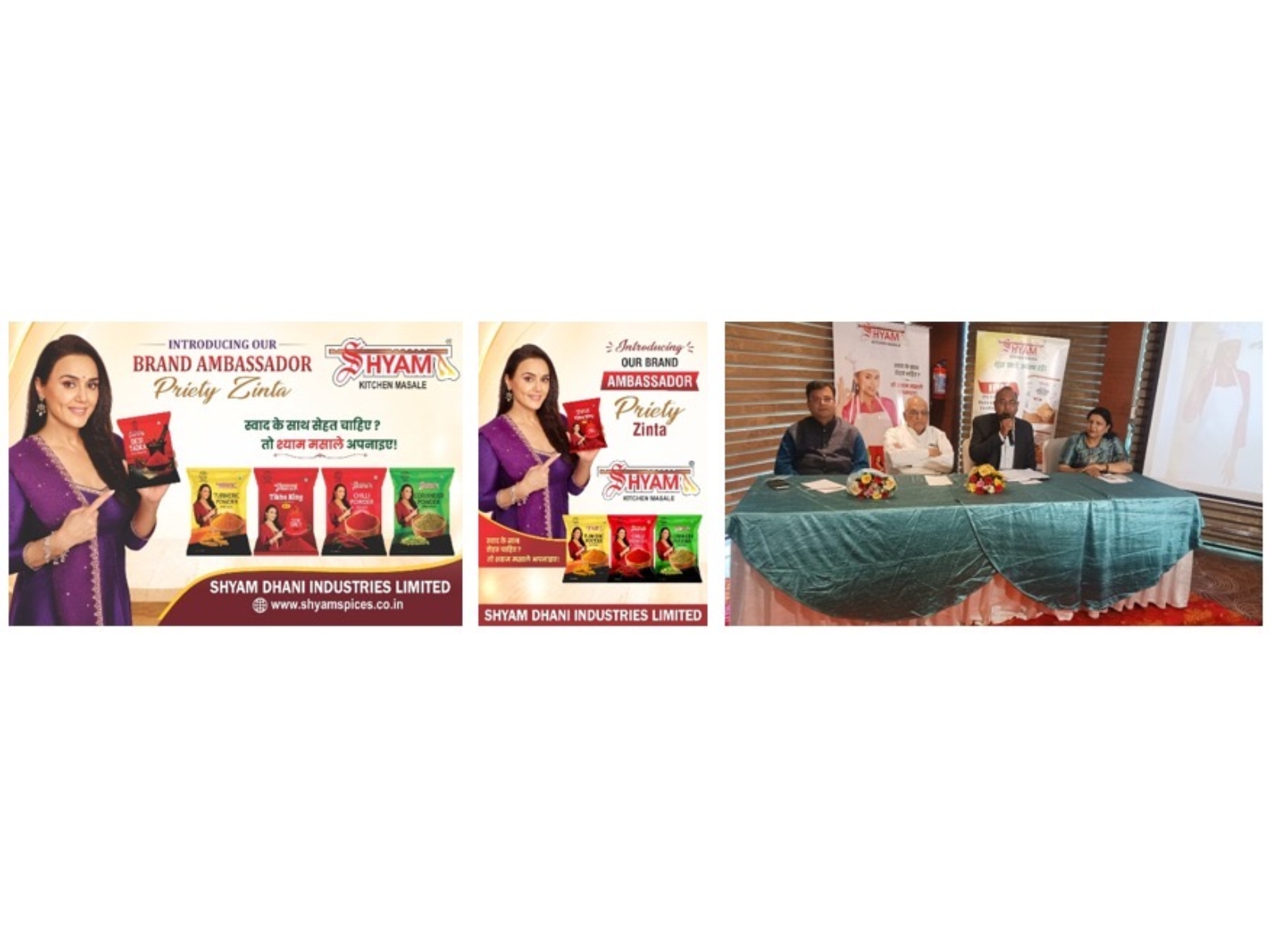 Shyam Dhani Industries Limited Launches Shyam Kitchen Spices in a New Avatar; Priety Zinta Onboarded as Brand Ambassador