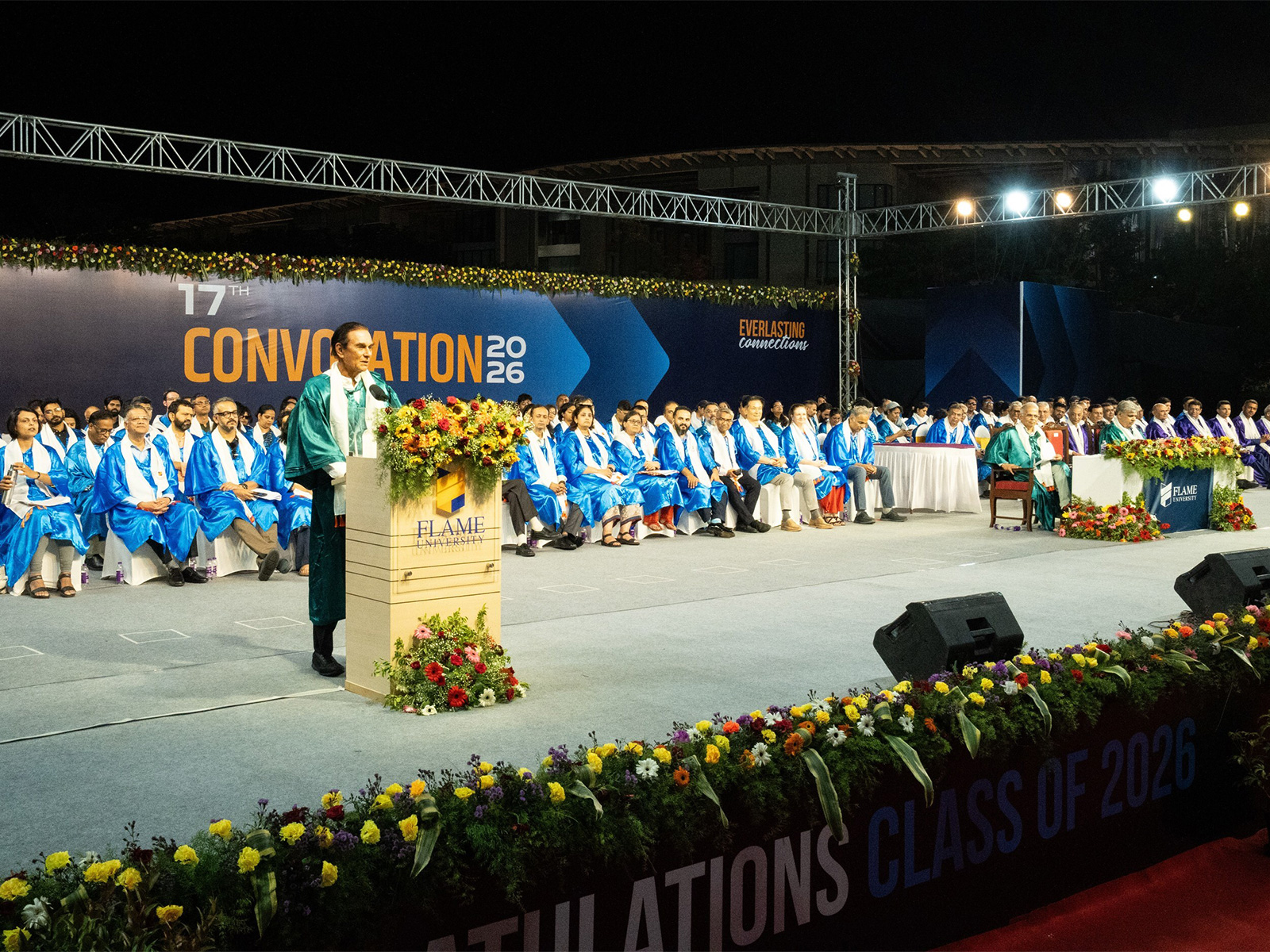 Shri Harsh Mariwala, Chairman and Founder of Marico Limited, as Chief Guest at FLAME University Convocation