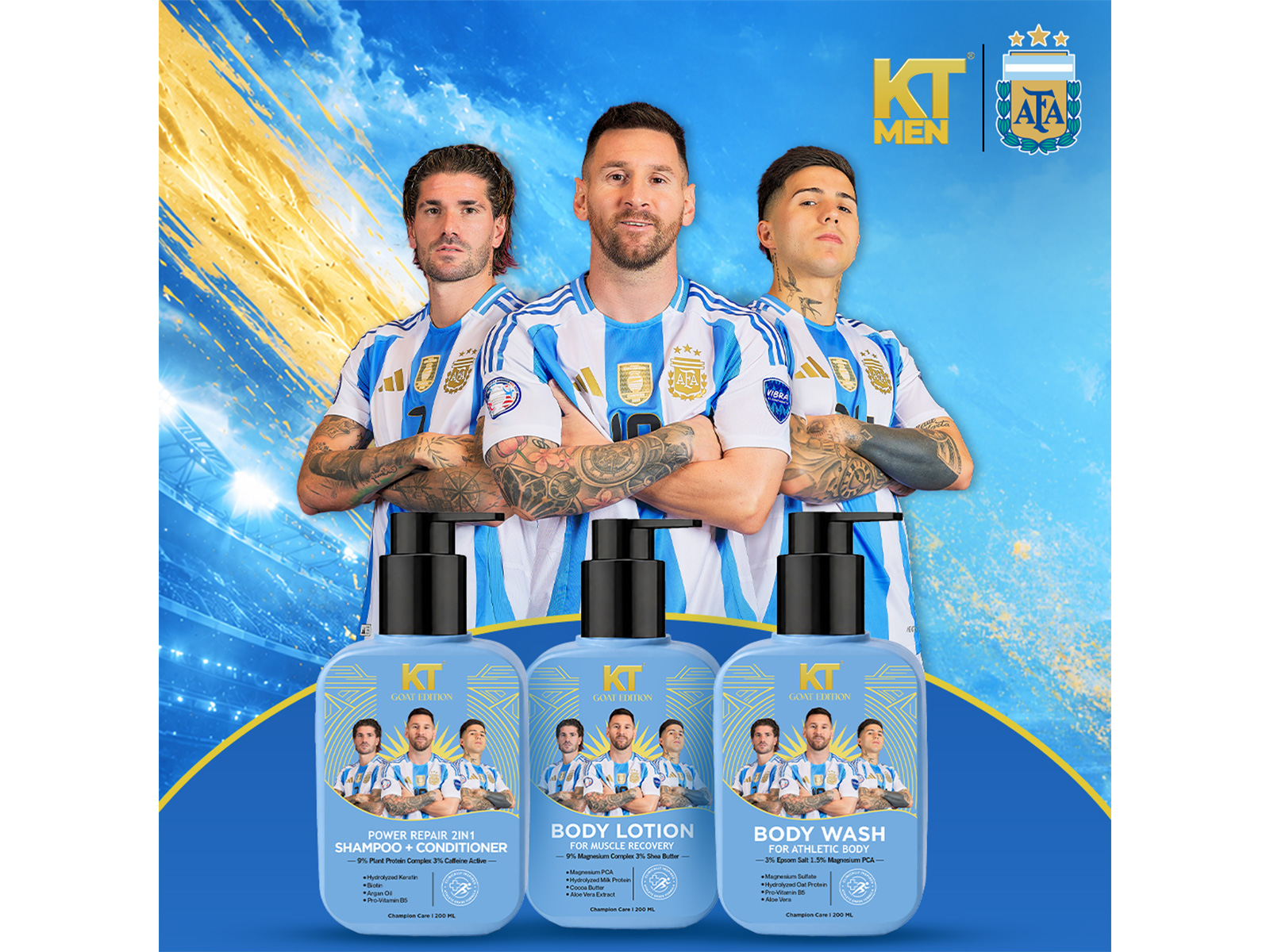KT Men Teams Up with Lionel Messi and Argentina Football Association for GOAT Grooming Range in India, targets Rs. 200cr