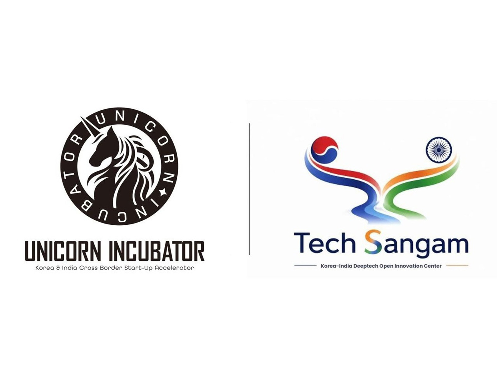 Unicorn Incubator and Tech Sangam -- Korea-India Deep-tech Open Innovation Center Logos