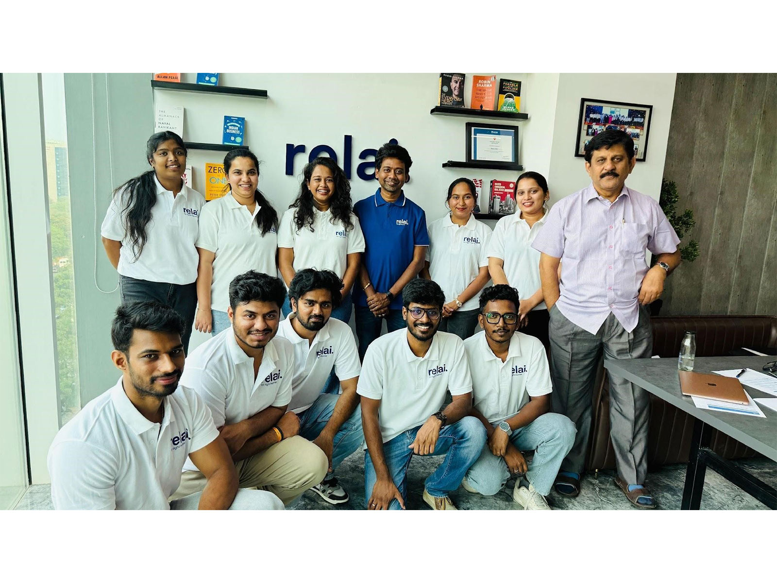 The Relai team at their Hyderabad office.