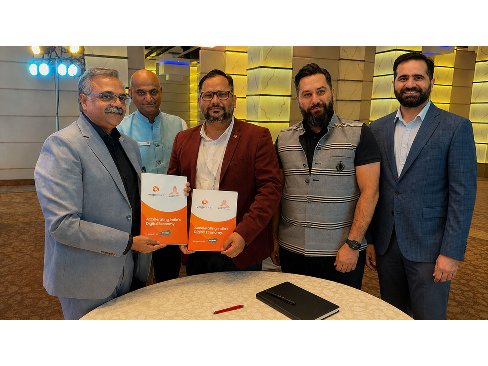 VergeCloud leadership joins KDEM CEO to sign the Dhruva programme MoU