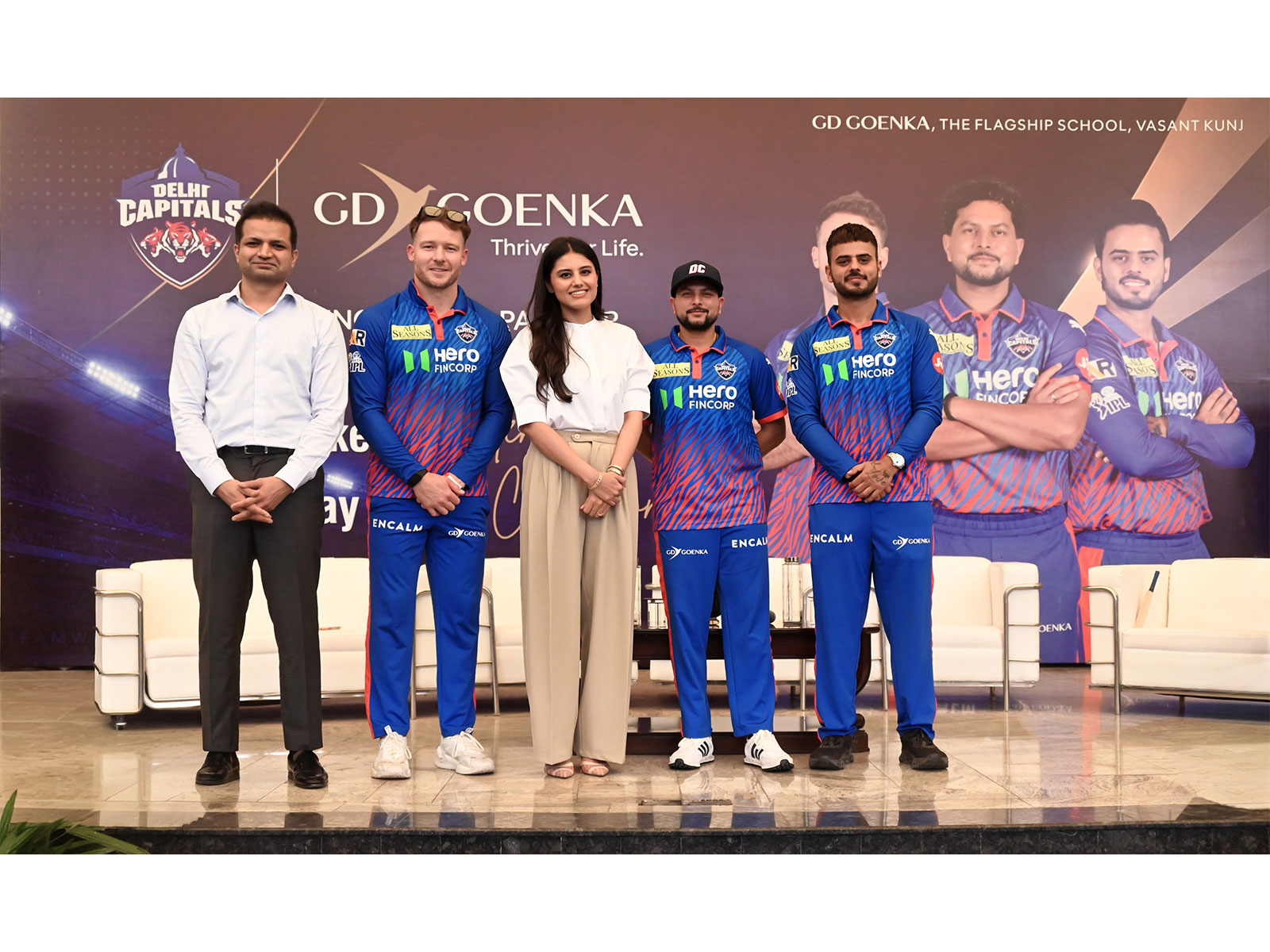 Delhi Capitals Players visit & interact with GD Goenka Flagship School, Vasant Kunj Students
