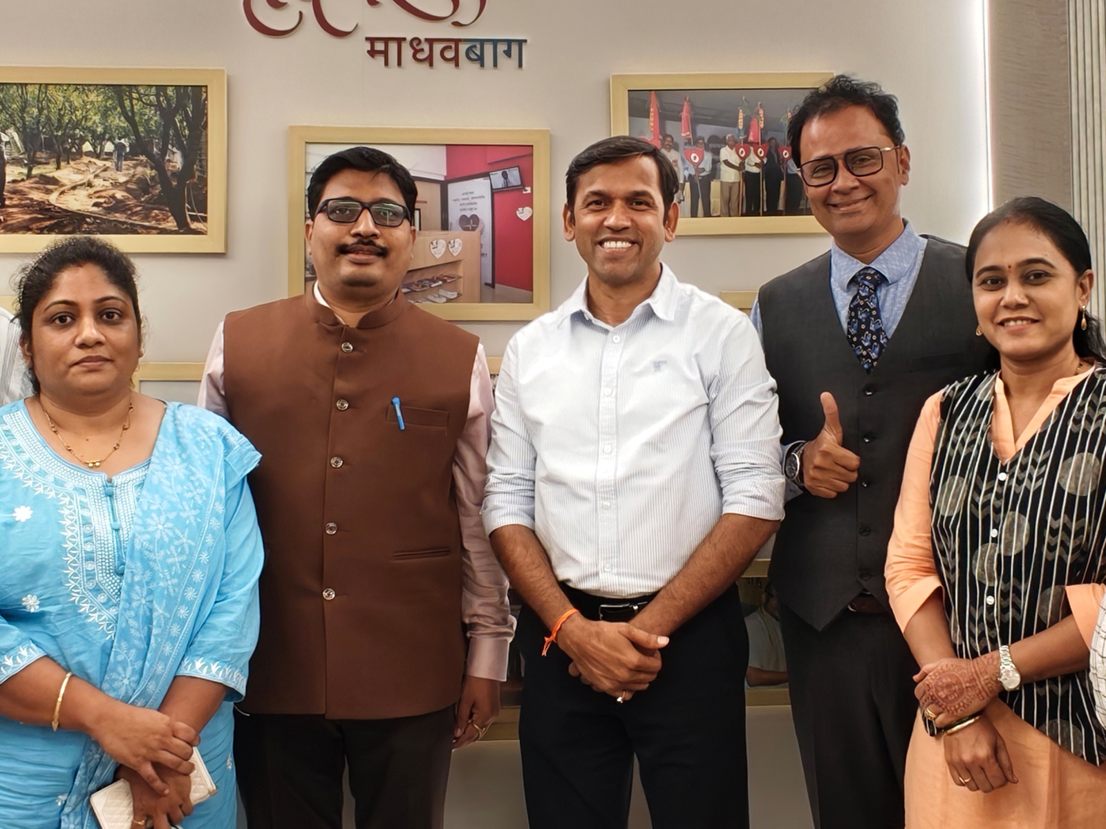 In the picture, from left to right: Dr. Soneyaa Mahamuni, Dr. B.Mahamuni, Director, Parasnath; Dr Rohit Sane, MD Madhavbuag; Yogesh Walawalkar, Director Grow My Rx AI; and Dr. Vidyut, Director, Madhavbaug.